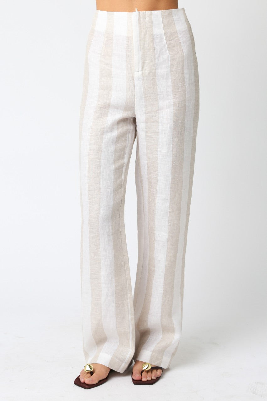 Zuni Linen Pants Set-Beige