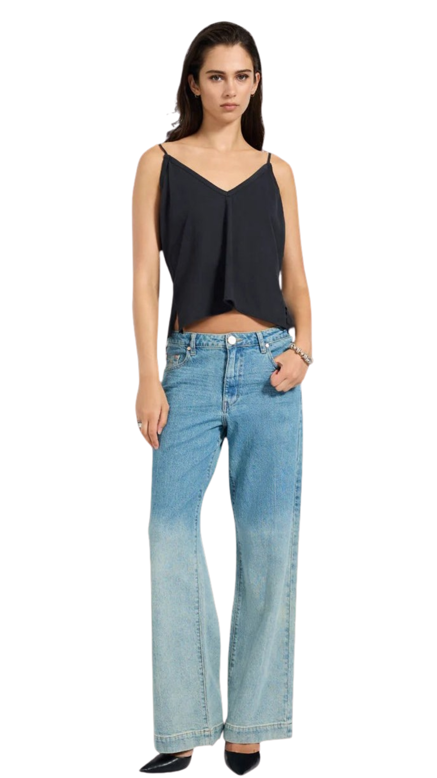 Low Riders Low Waist Wide Leg Denim Jeans