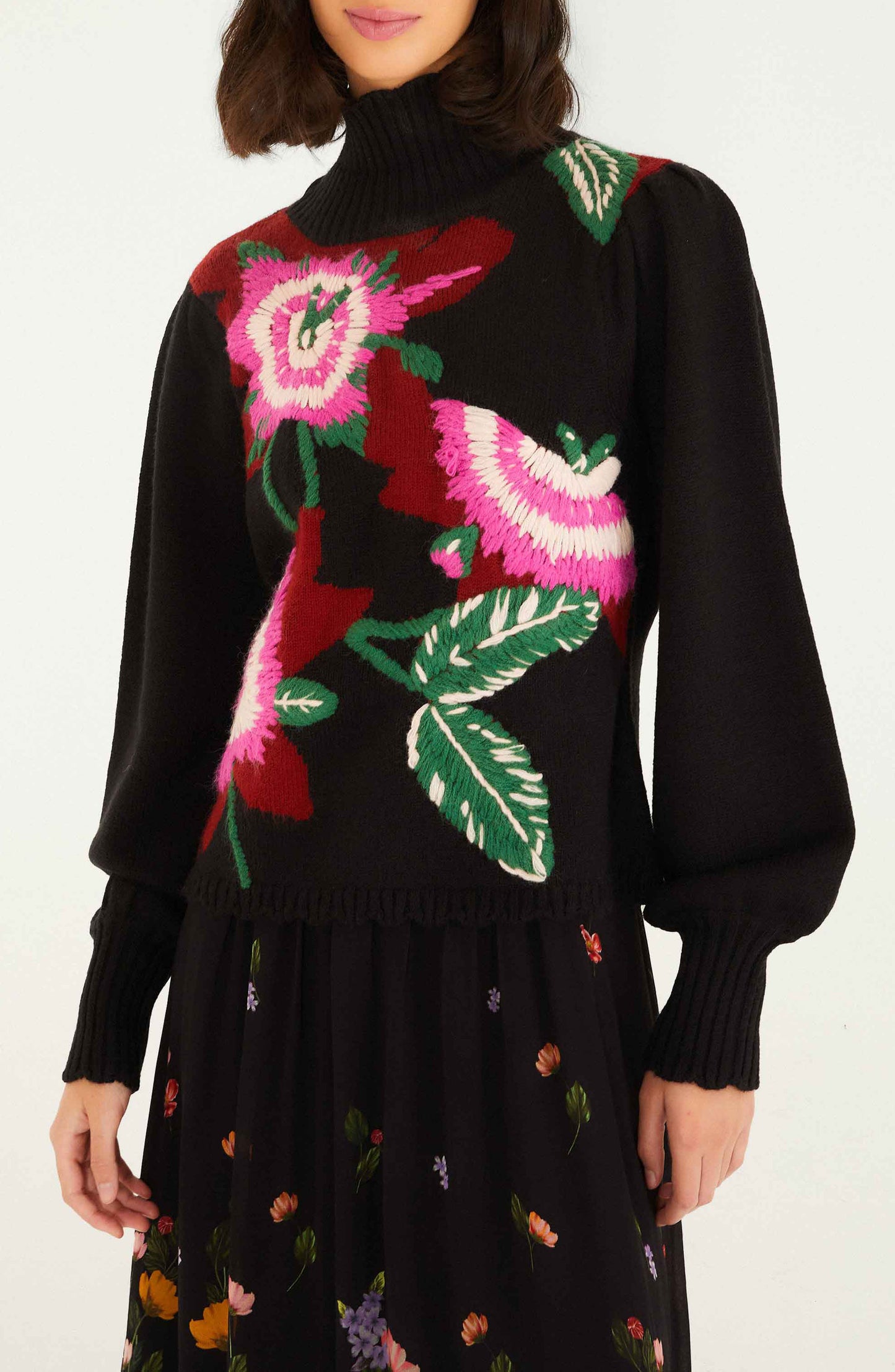 Floral Embroidered sweater