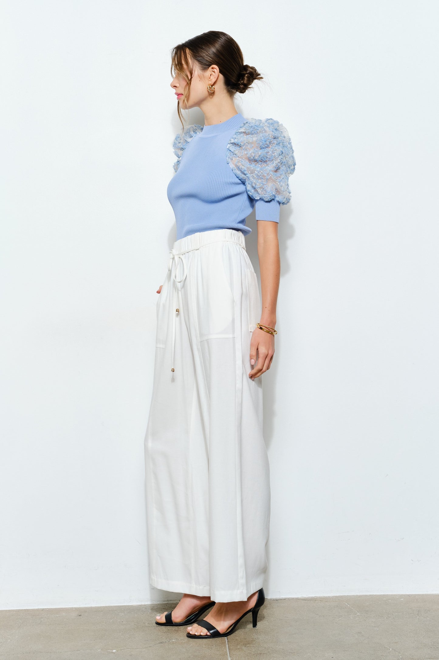 Ivory Breeze Wide-Leg Pants