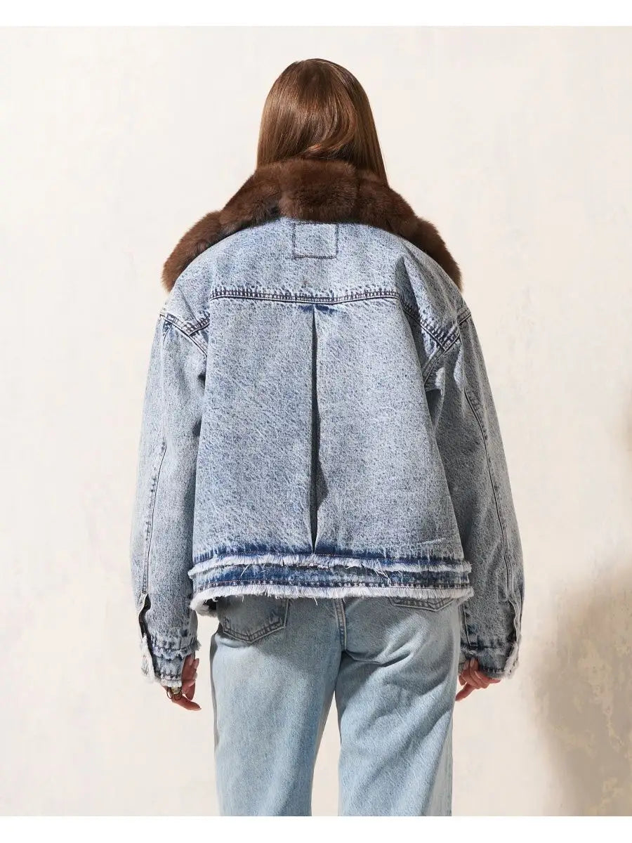The Arctic Fox Fur Denim Jacket