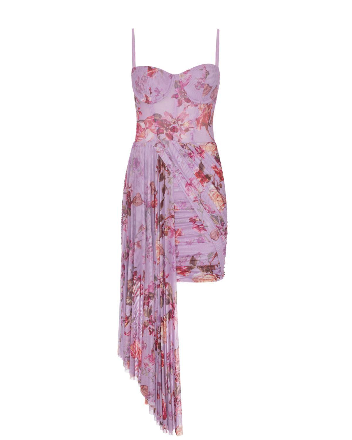 FLORAL HAZE BUSTIER MINI DRESS