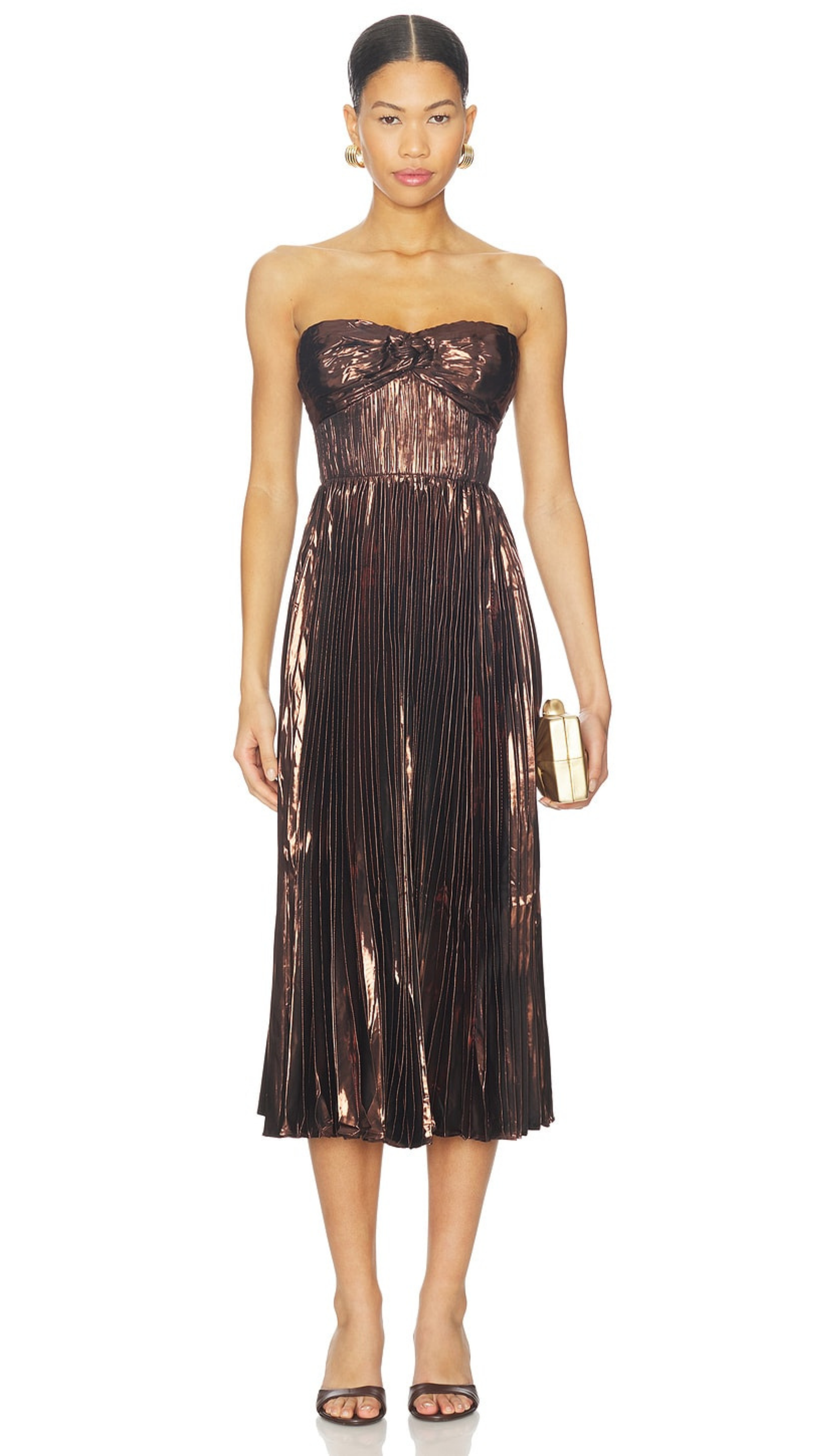 Ascella Pleated Midi Dress