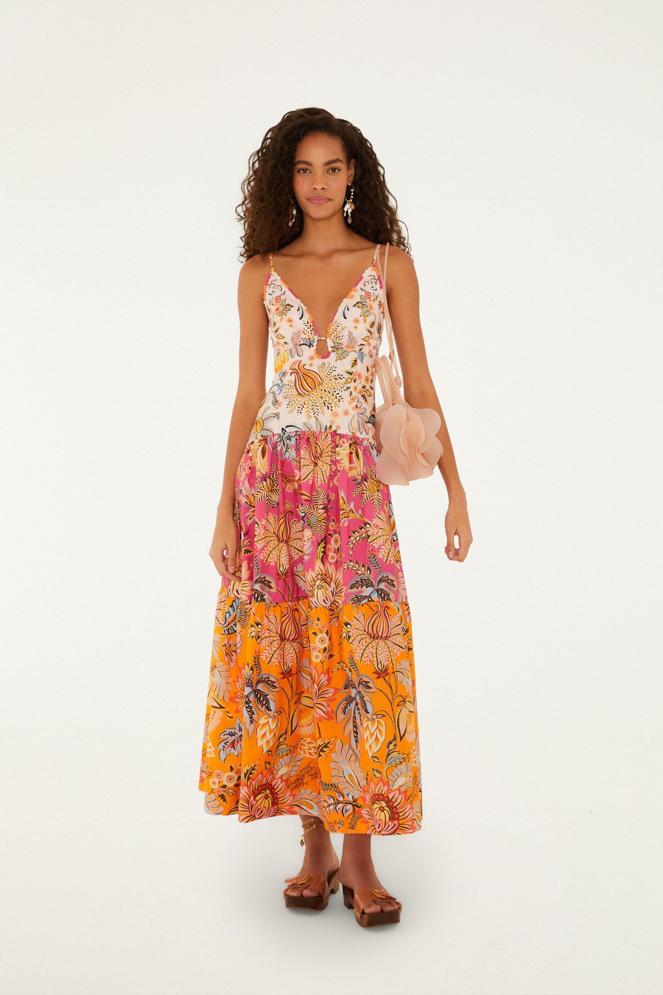 Multicolor Ligia Floral Mix Maxi Dress