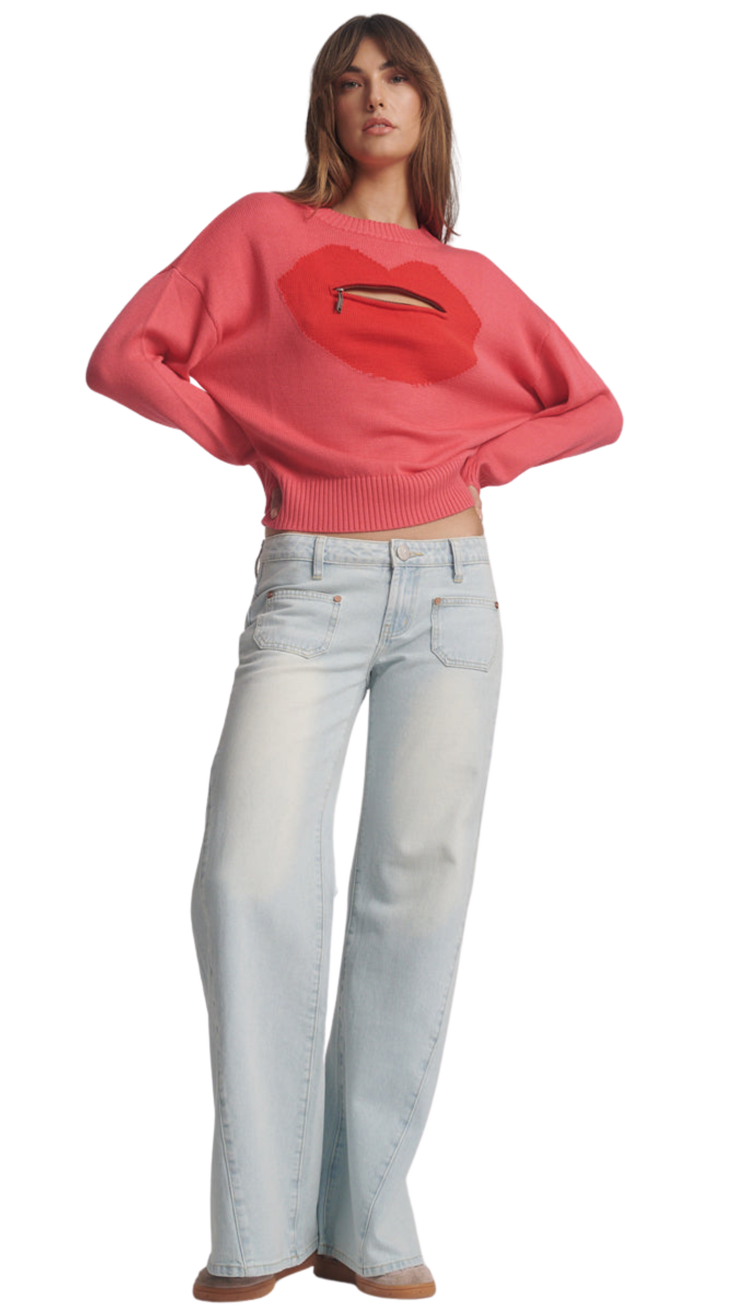 Johnnies Wide Leg Flared Denim Jeans - Le Surf Blue