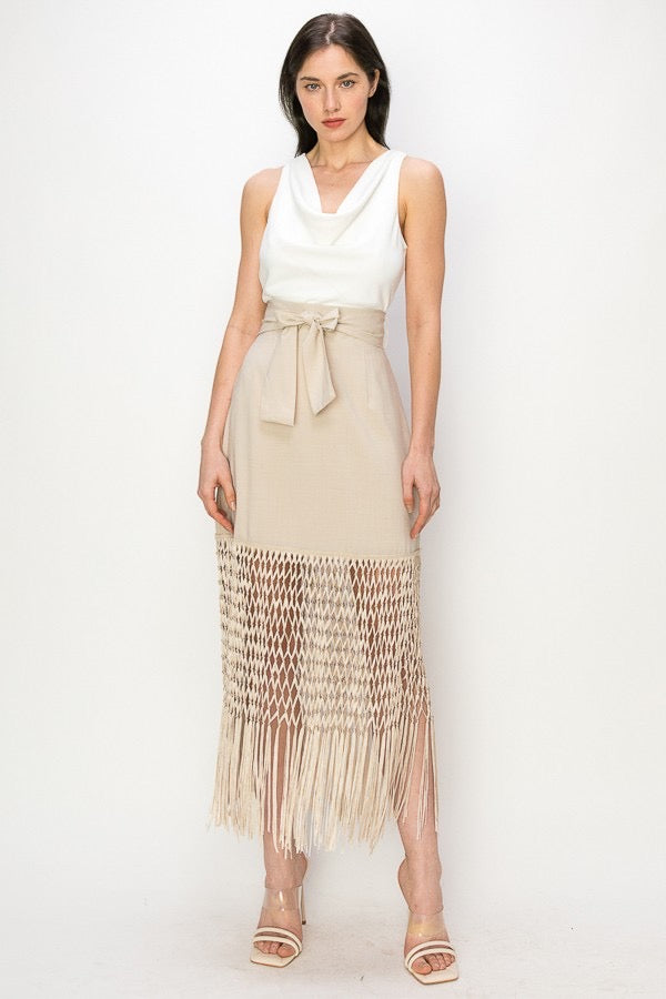 Bohemian skirt-Beige