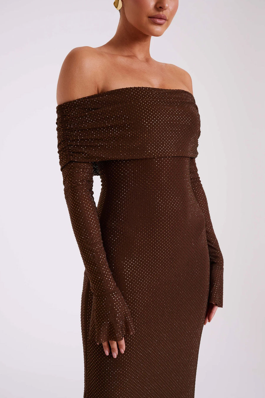 The Bronze Off-shoulder Gown