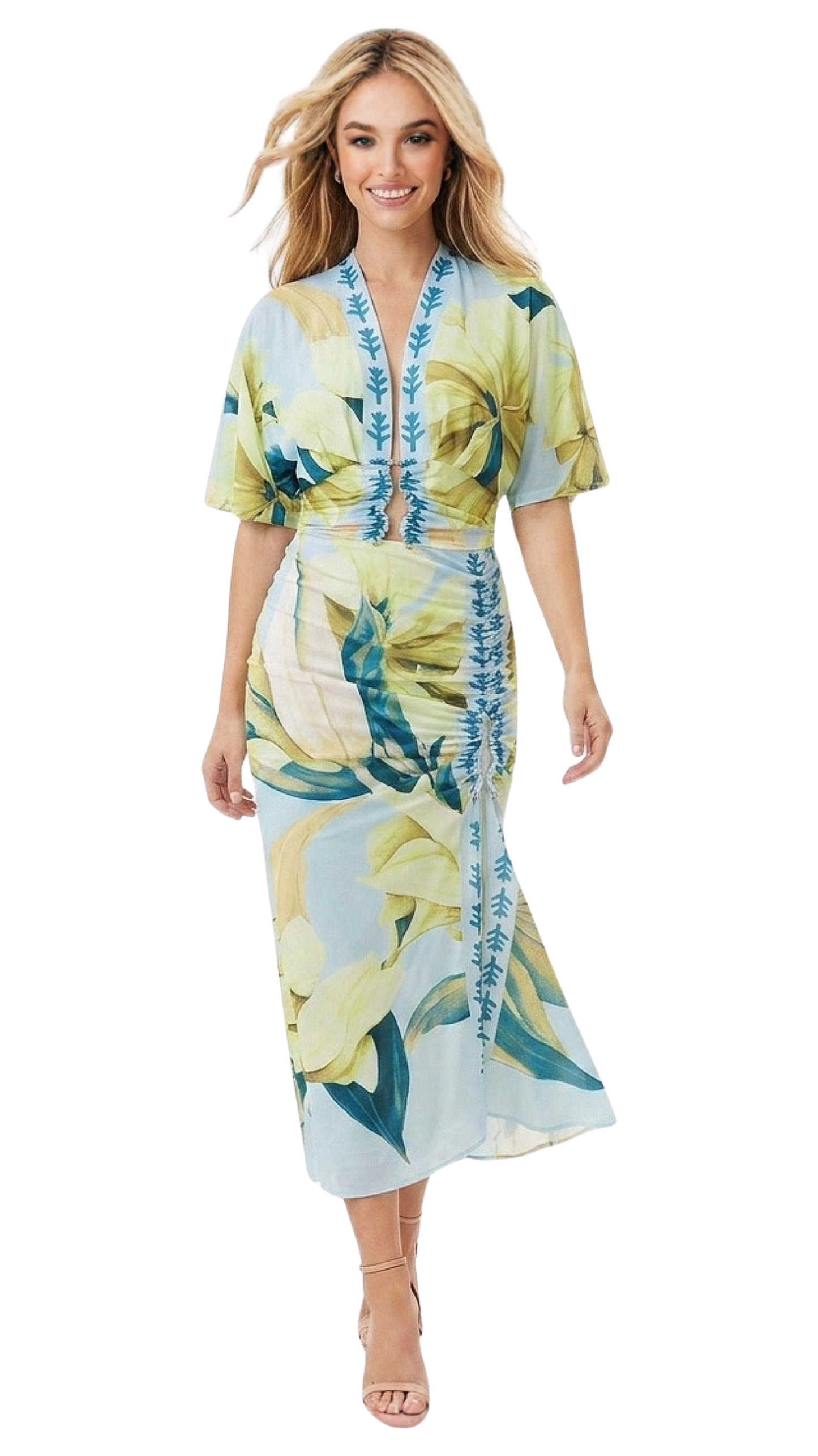 Lilia Floral Slit Set