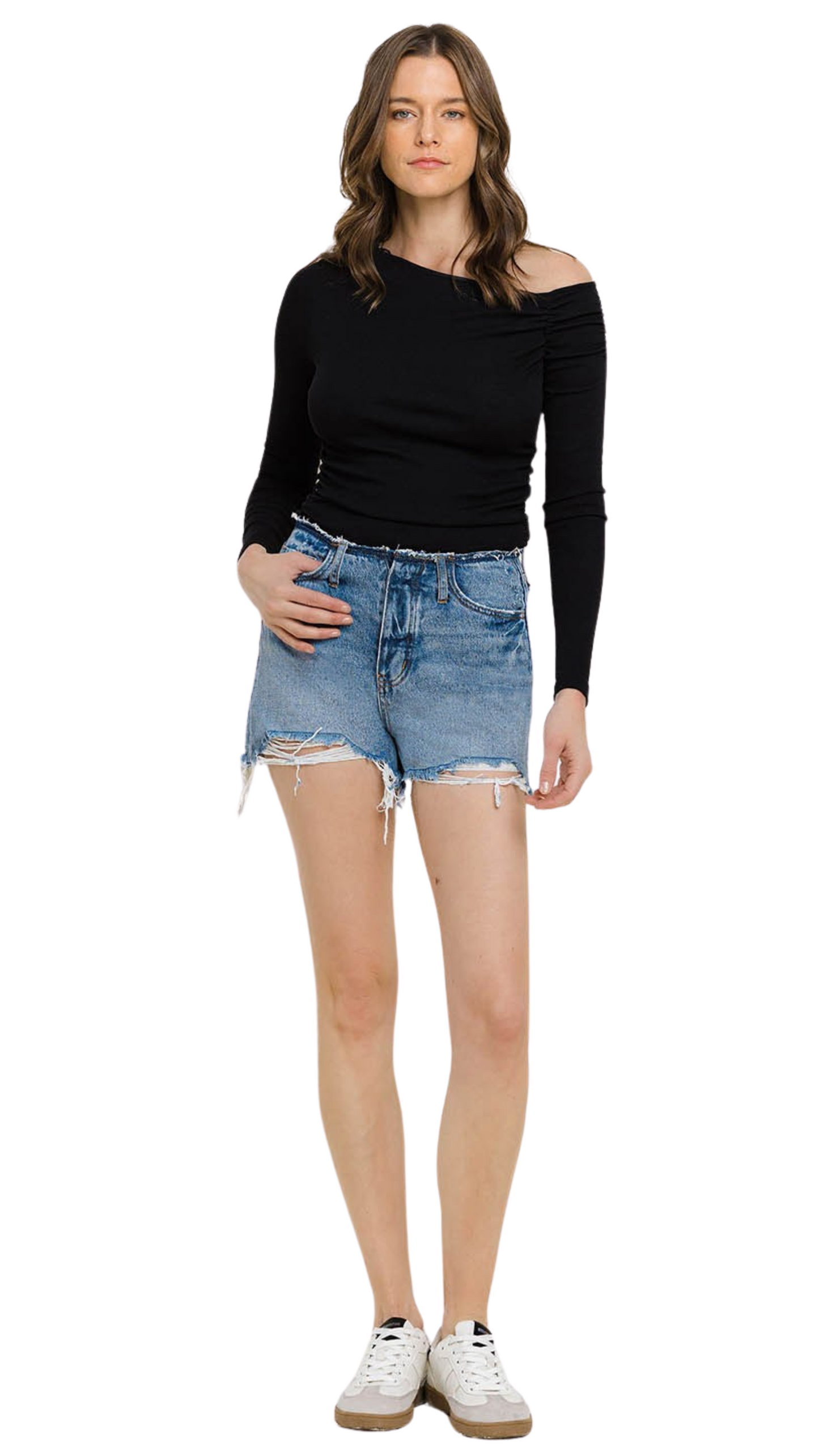 Bandless Denim shorts