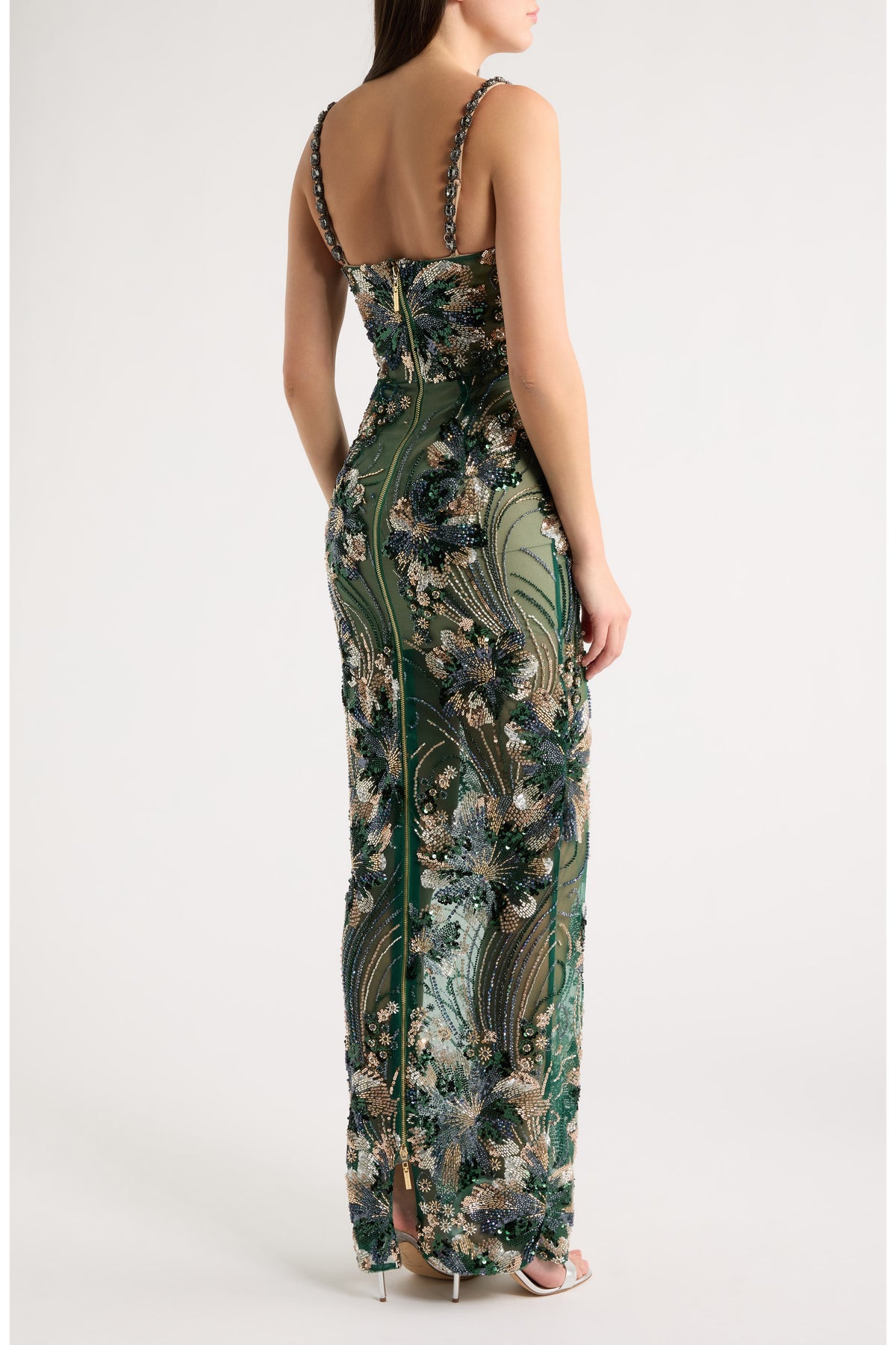 Column Gown- Green