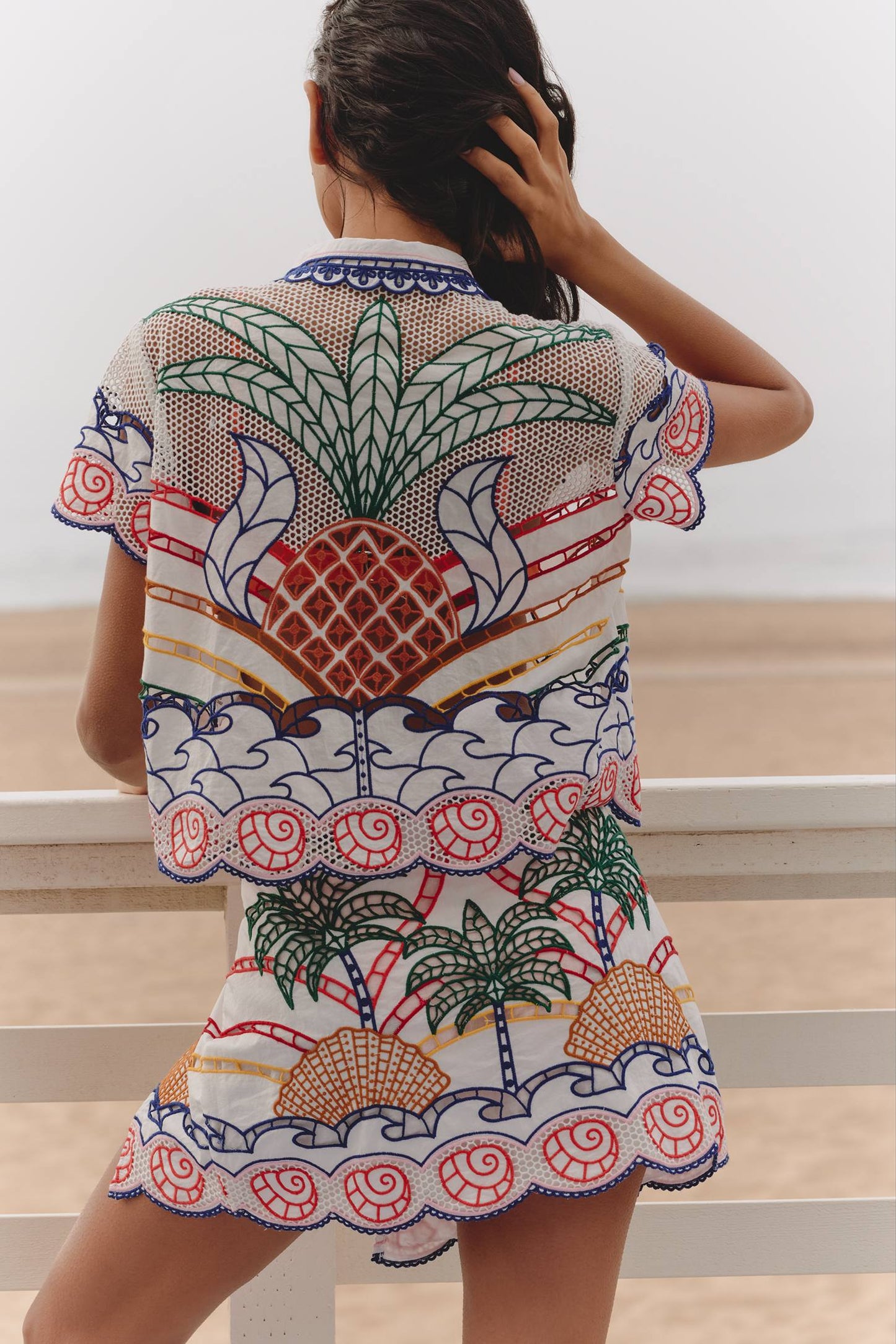 Off-White Tropical Graphic Richelieu Set