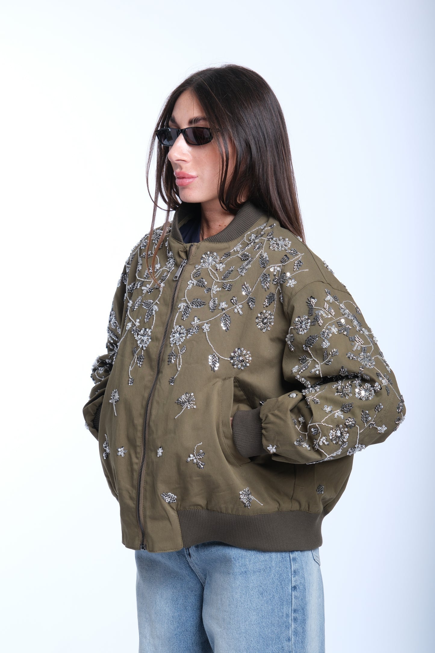 Gabardine Bomber Jacket