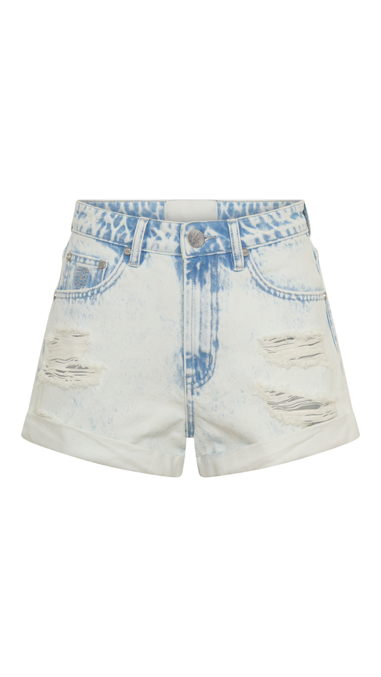 Bandits High Waist Denim Shorts - Beach Blue