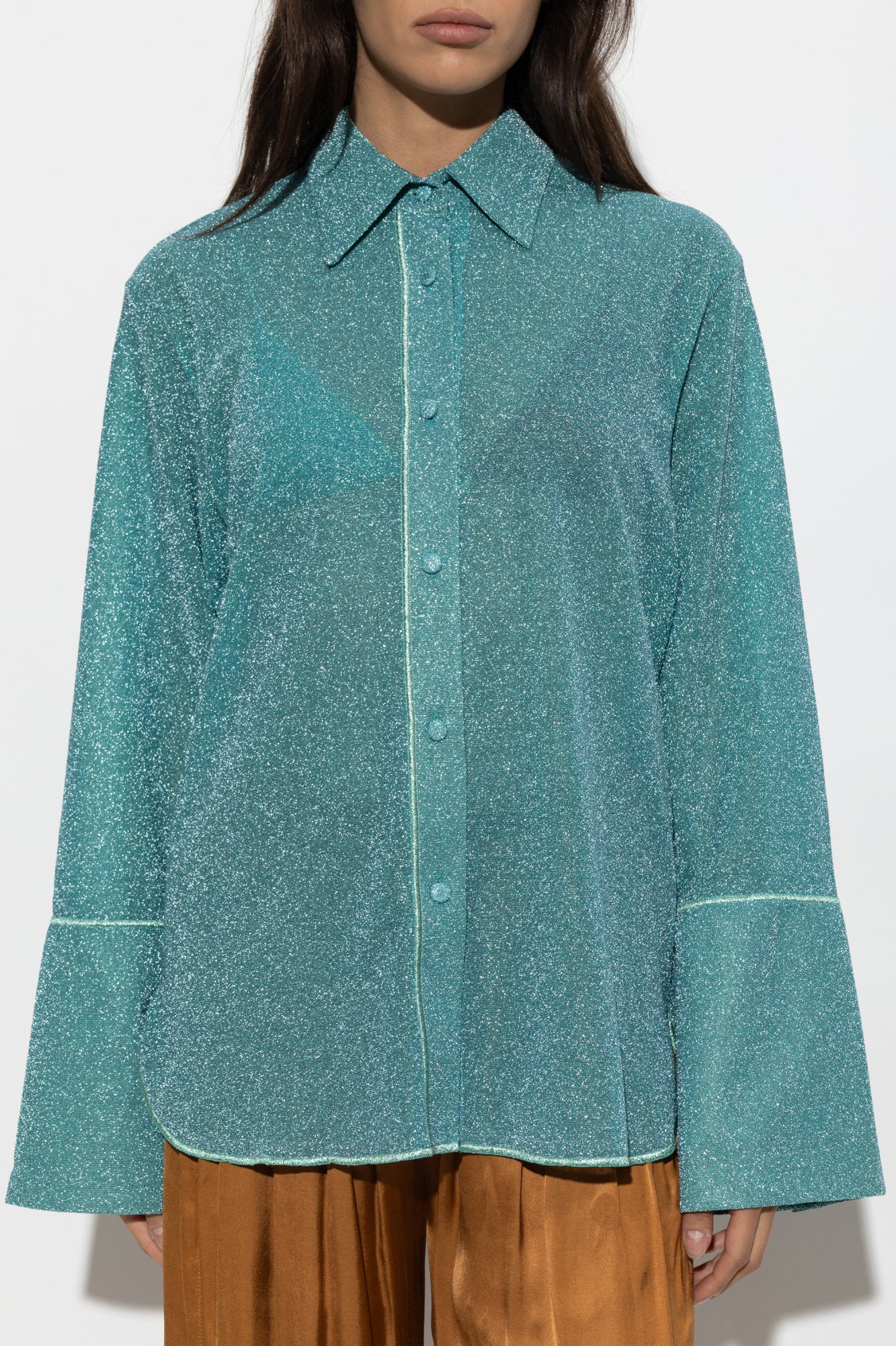 LUMIÈRE SHIRT & PLUMAGE PANTS SET - Sea Turquoise
