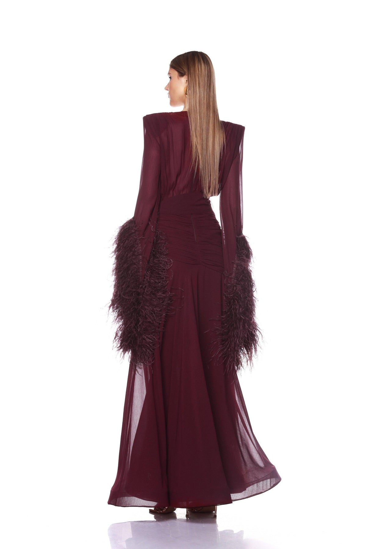 Geisha Maxi Dress - Burgundy