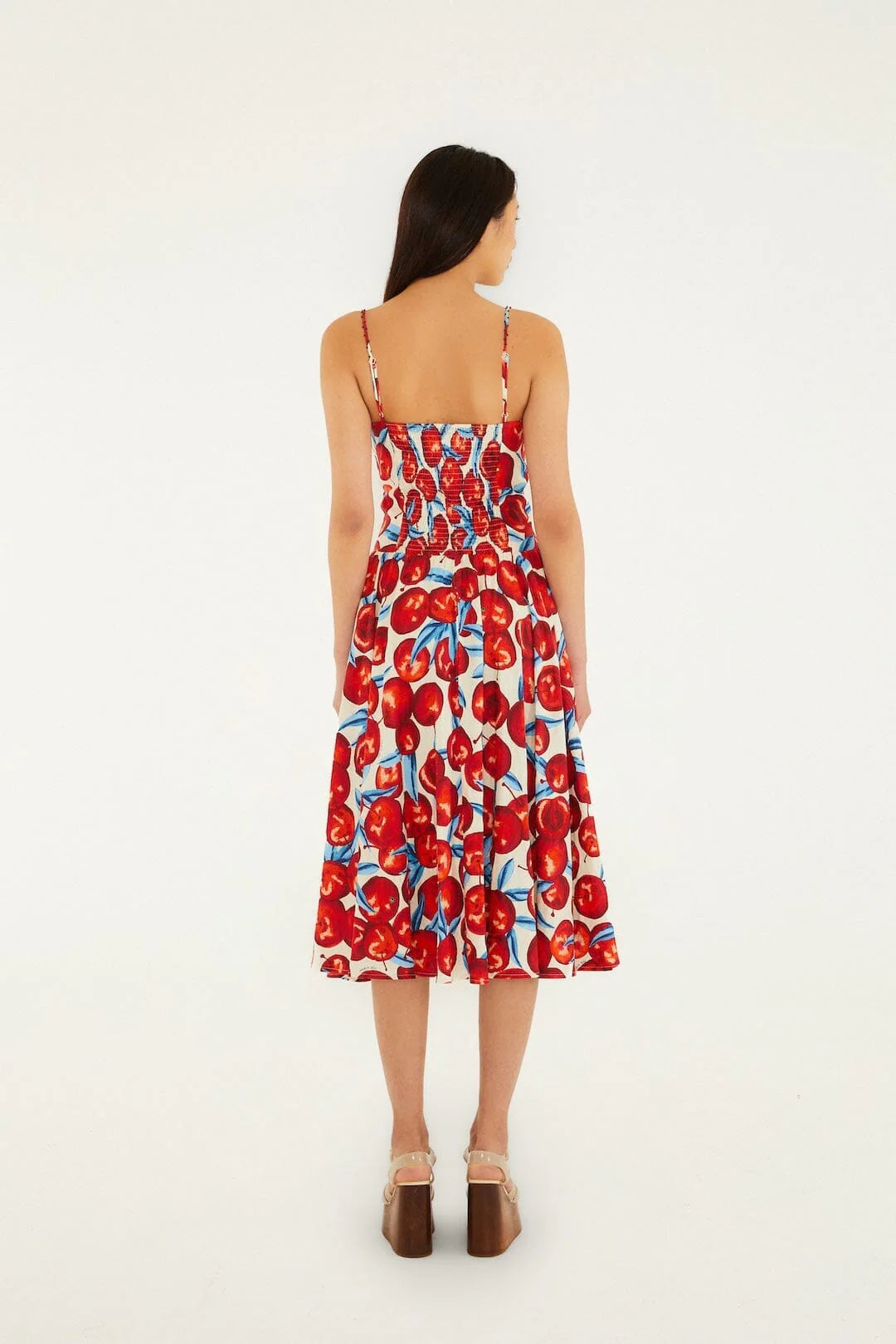 Cherry Blossom Sleeveless Midi Dress