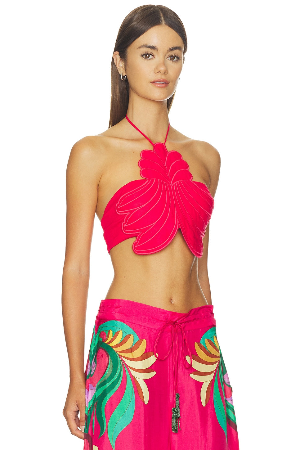 Red 3d Shell Pants Set