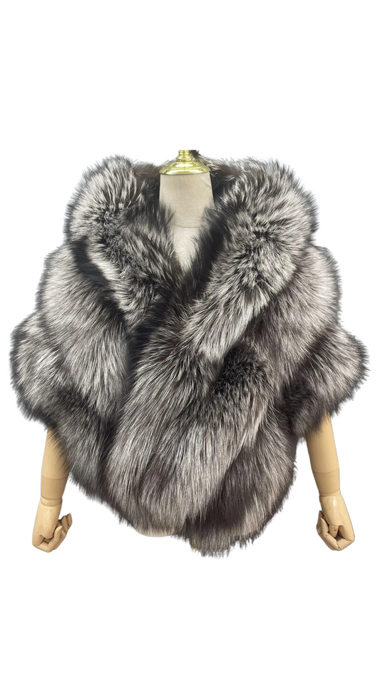 Mayfair Fur Silver Fox shawl