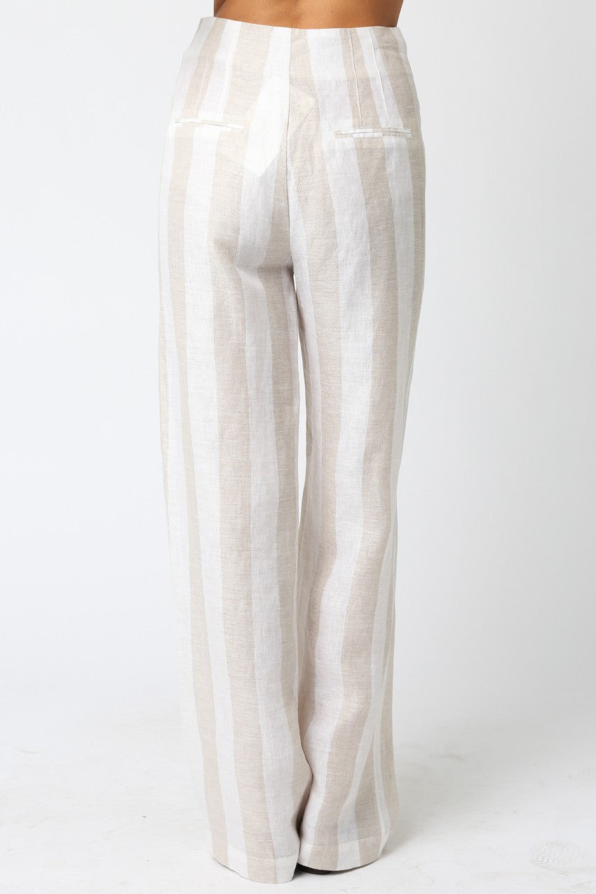 Zuni Linen Pants Set-Beige