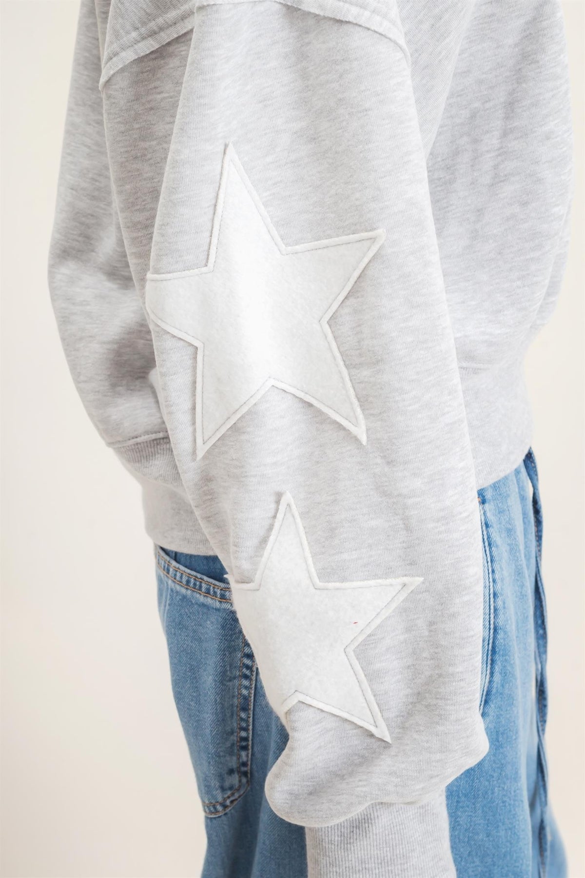 Varsity Star Sweat Set - Heather Gray
