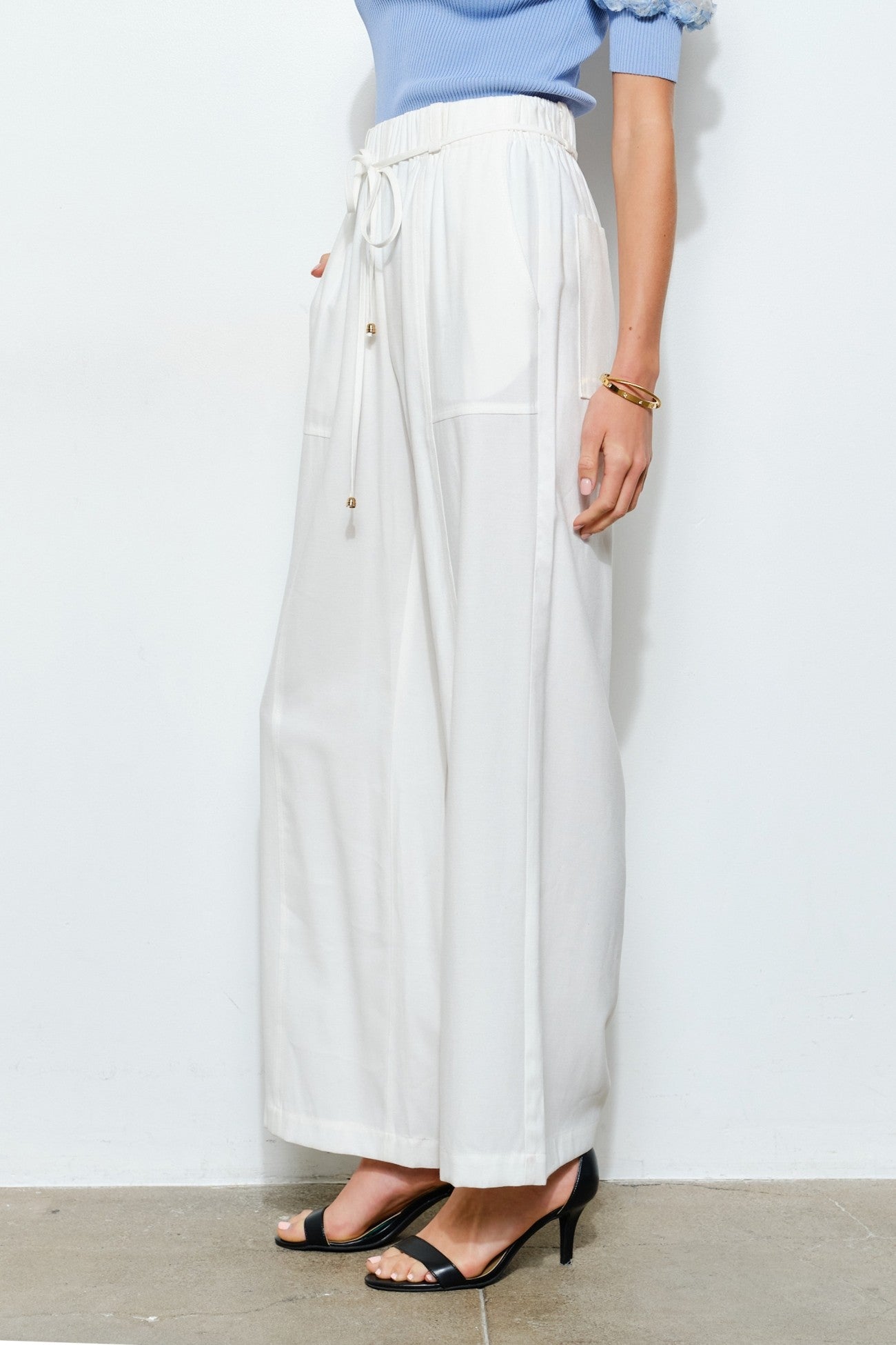 Ivory Breeze Wide-Leg Pants