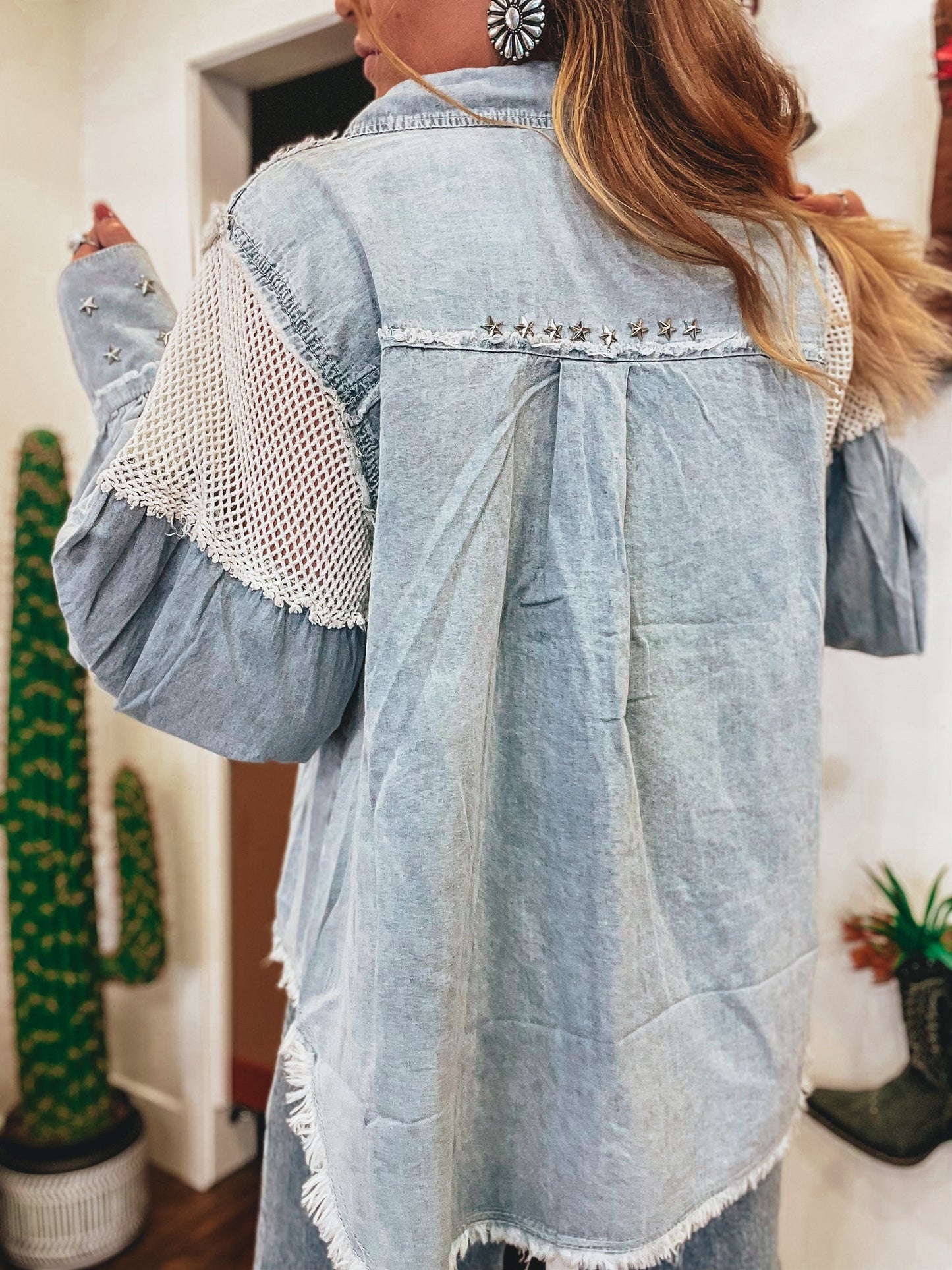 Denim Net Shirt