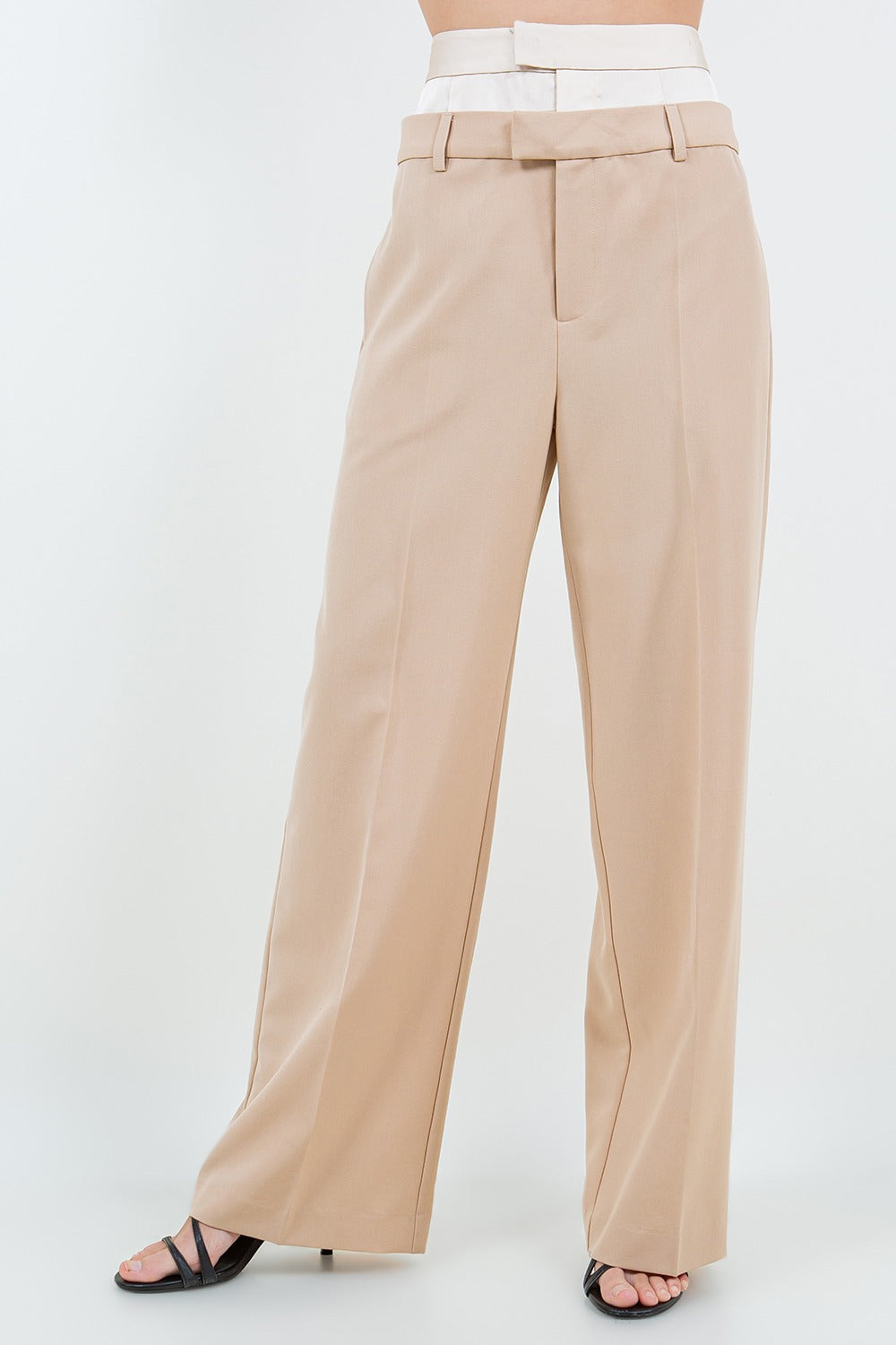 Dual waiste satin pants