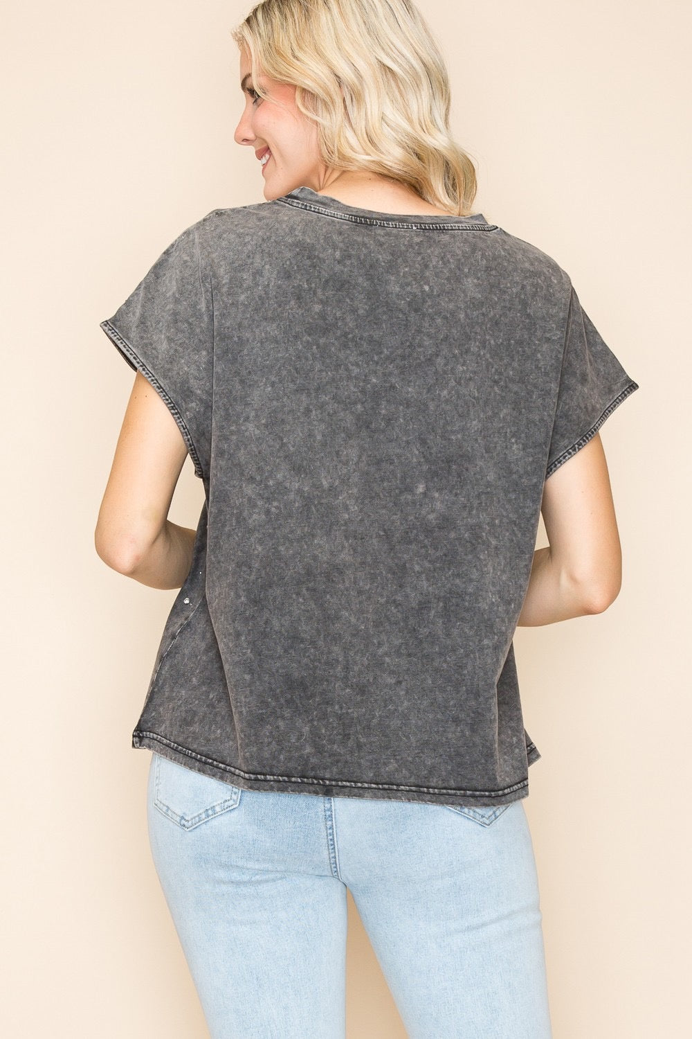 Grey diamanté T-shirt