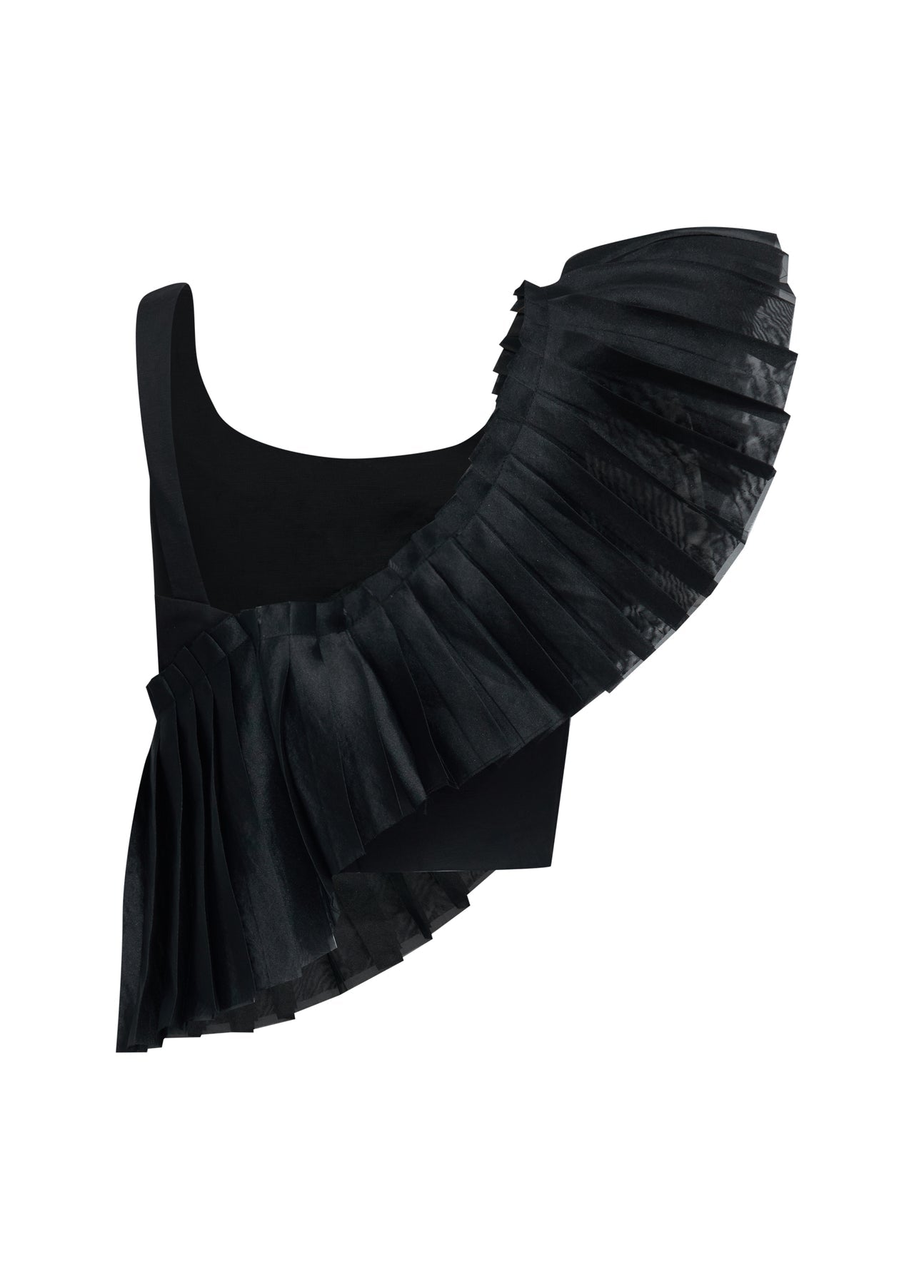 Midnight Pleated Statement Top
