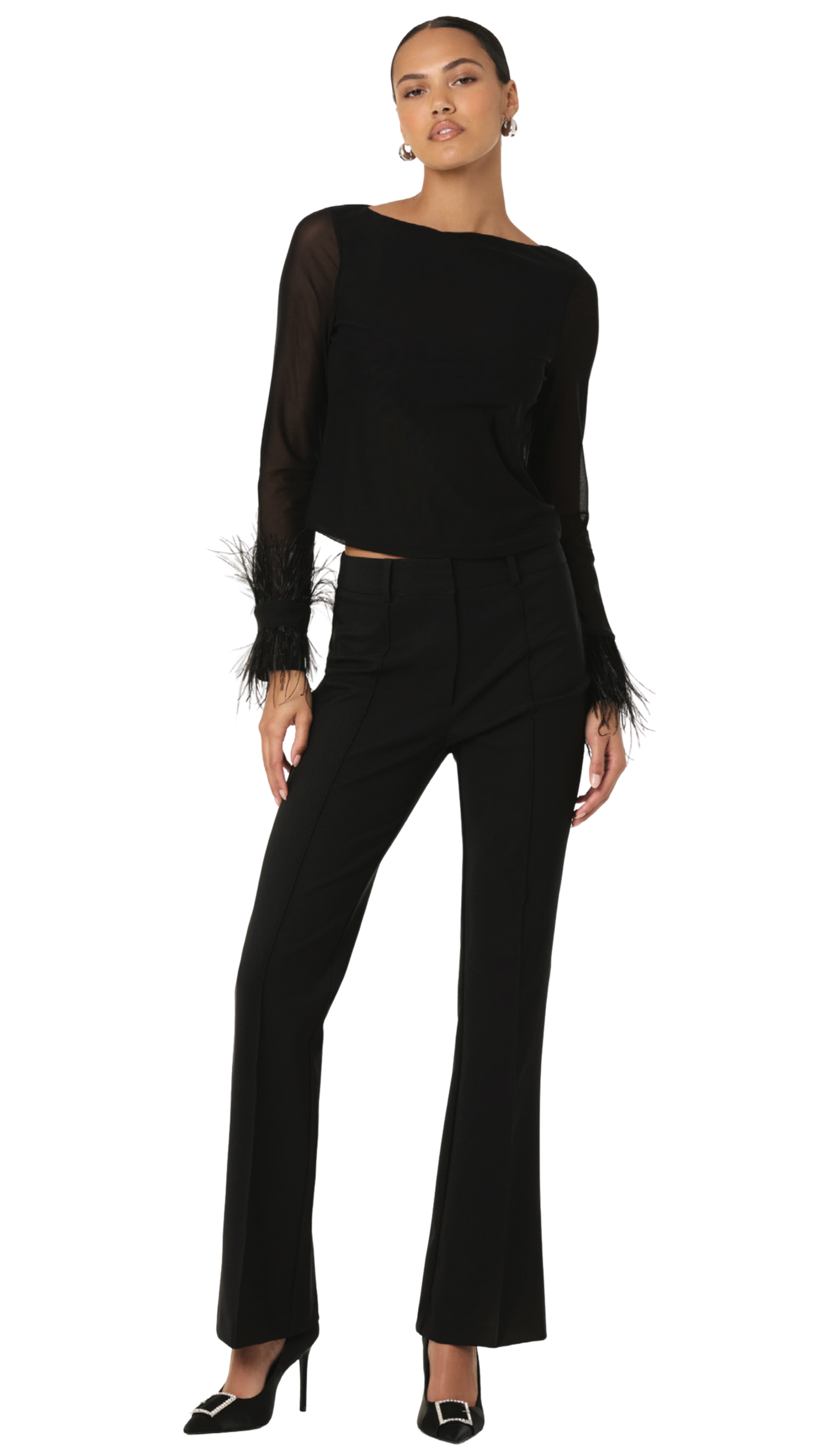 Andie Mid-Rise Pintuck Pants