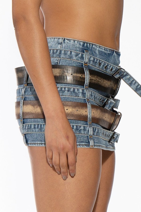 Belt it Denim Skirt