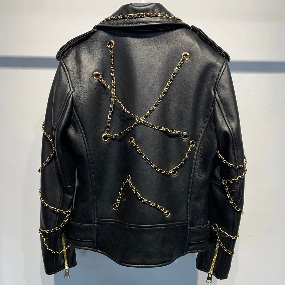 Coco leather jacket