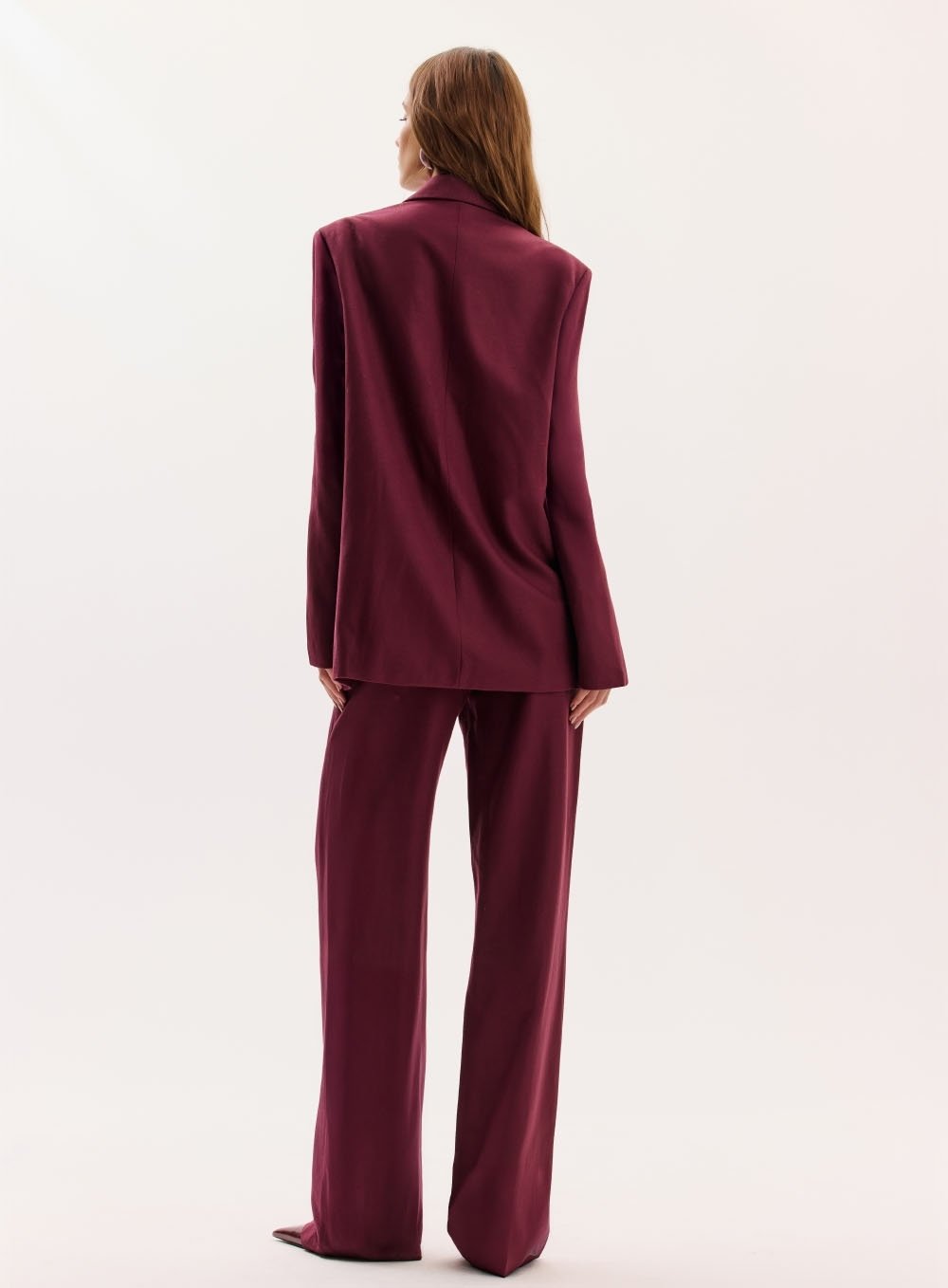 Daiane Burgundy Belted Set