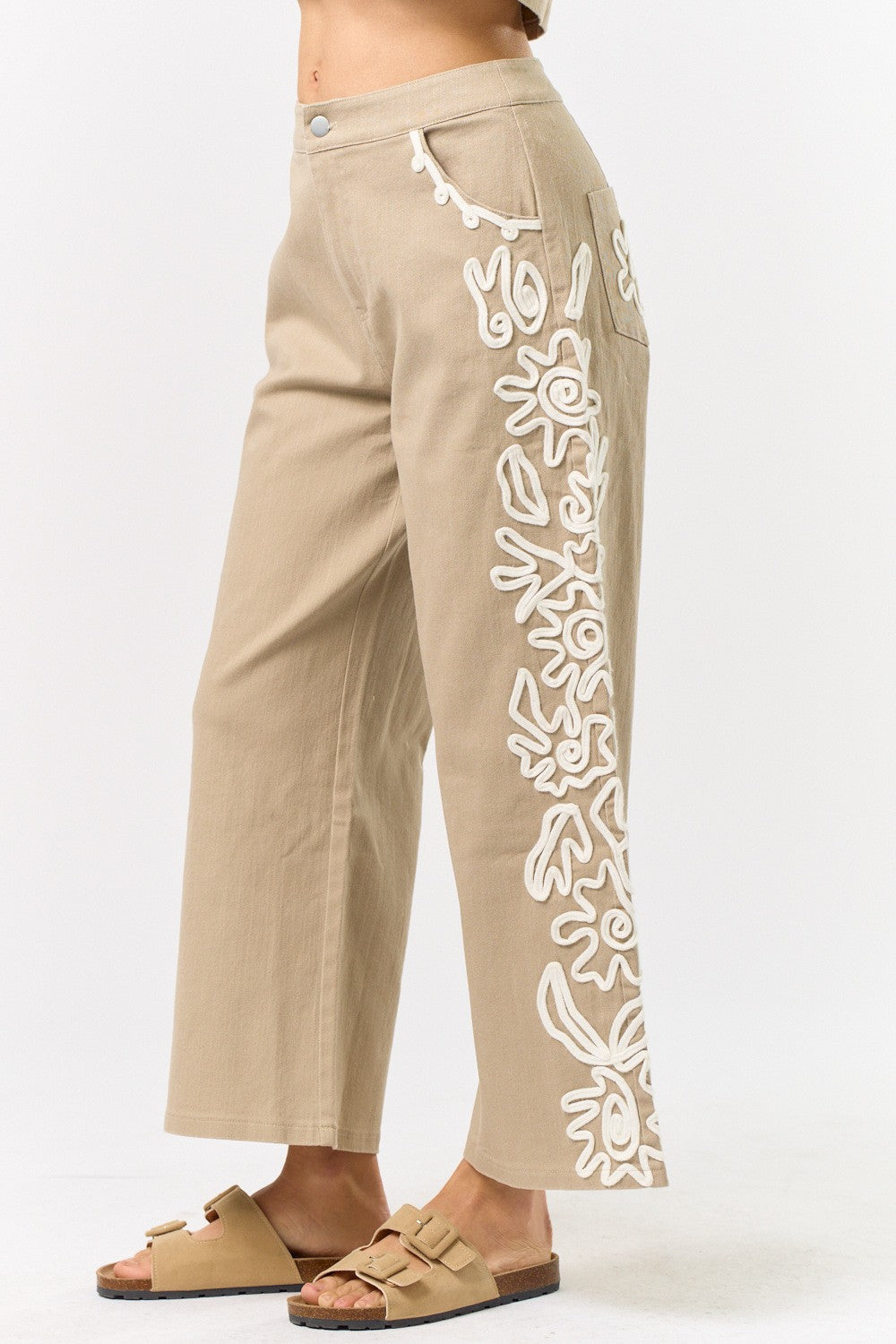 Jina Denim Set-Beige