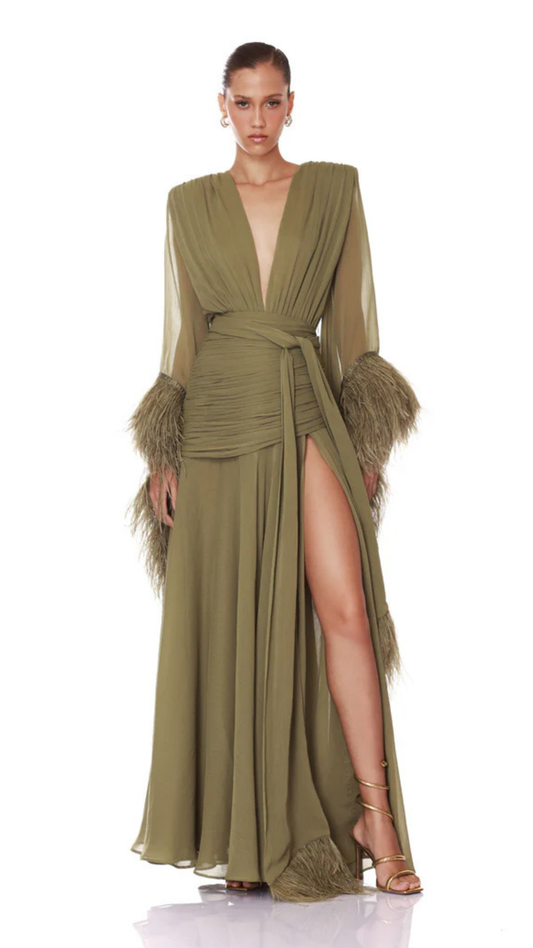 Geisha Sage Maxi Dress