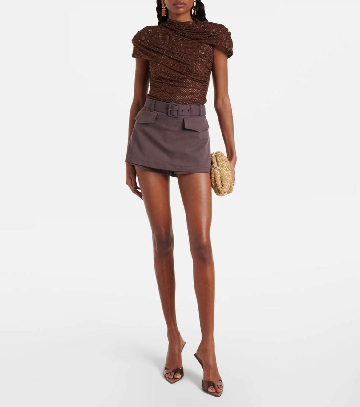 The Mesmerize Rhinestone Draped Top