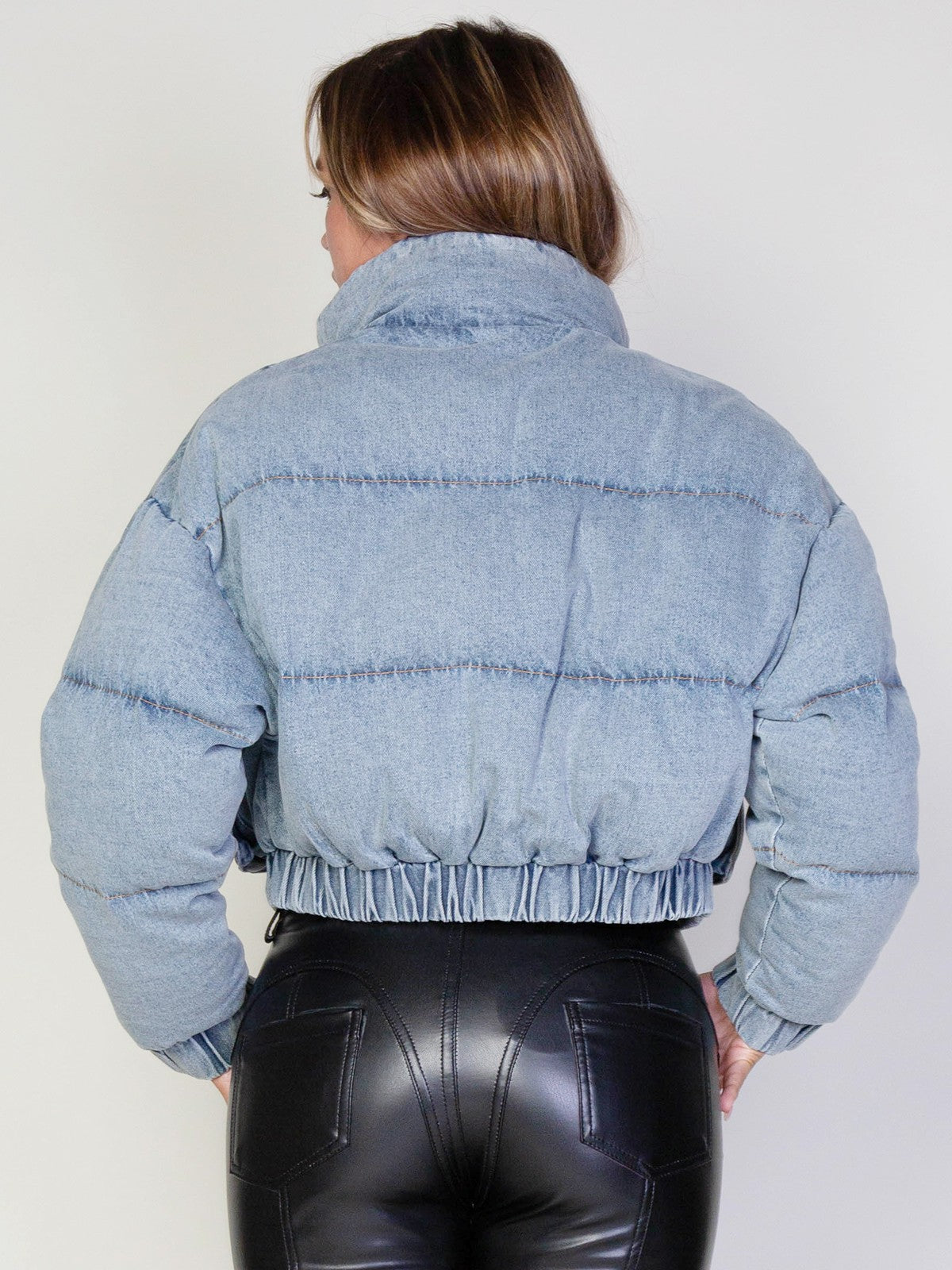 Denim Puffer Jacket