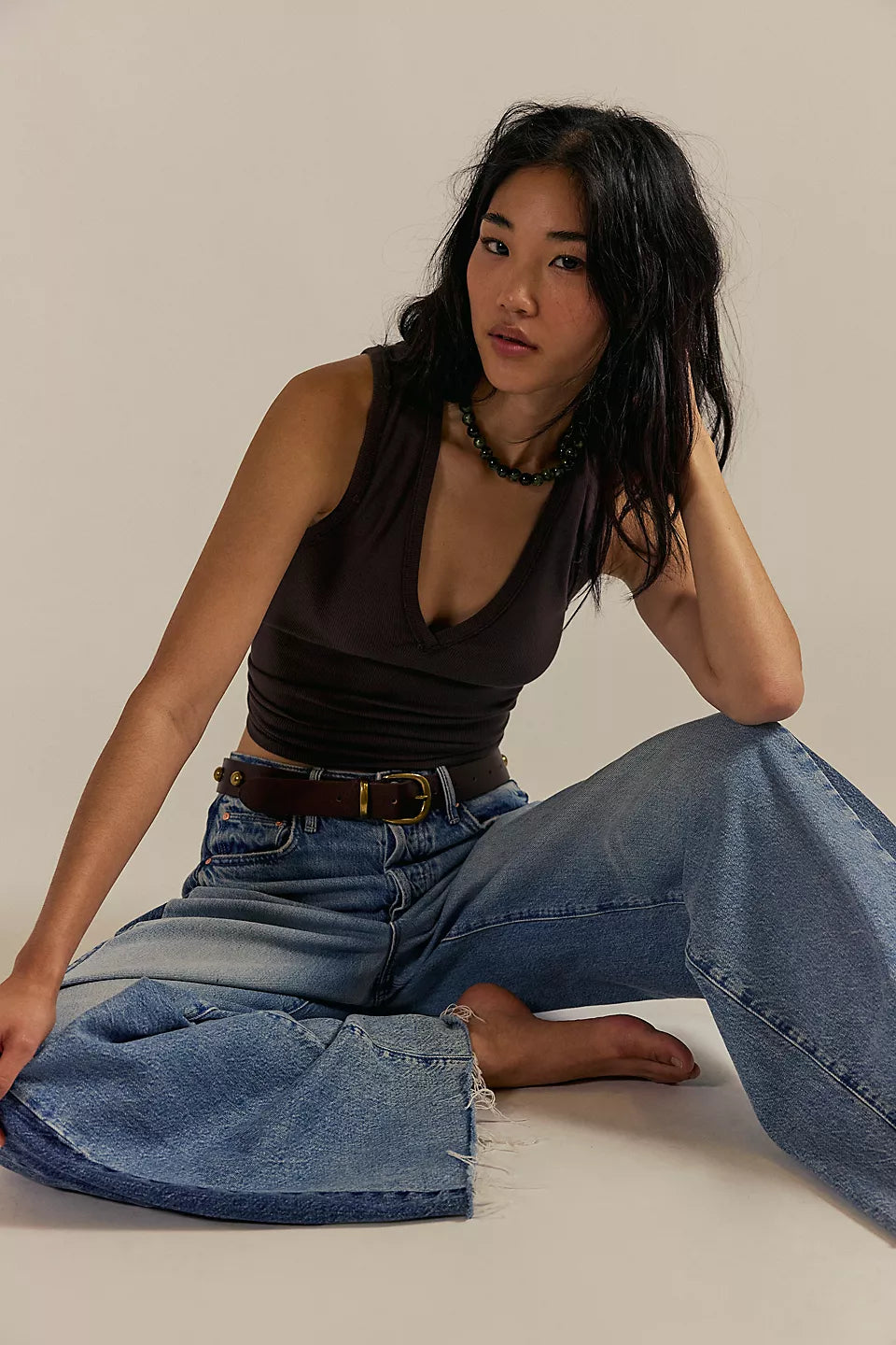 Neria Tank Top-Double Espresso