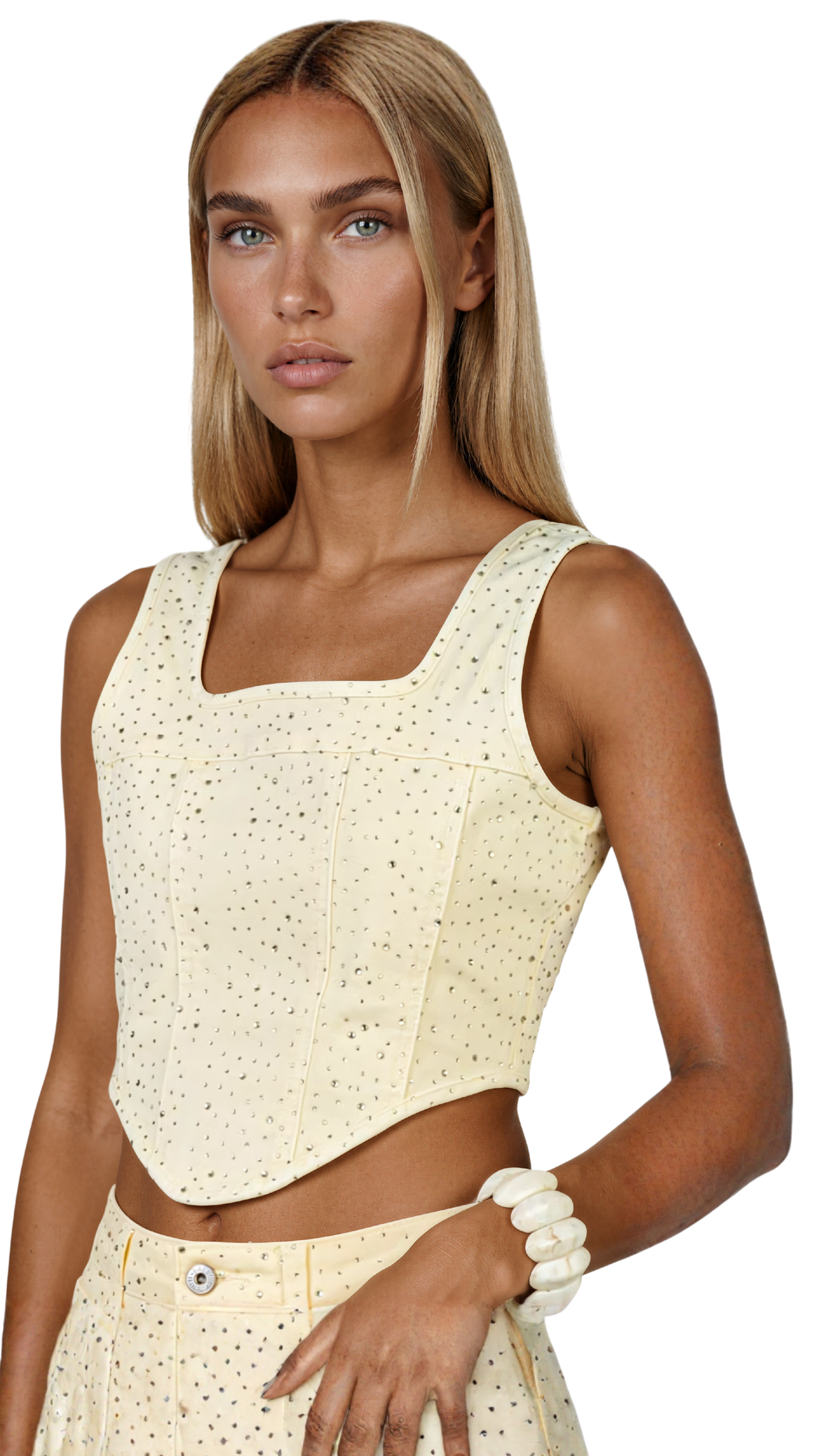 Capri Crystal Top – Butter Yellow