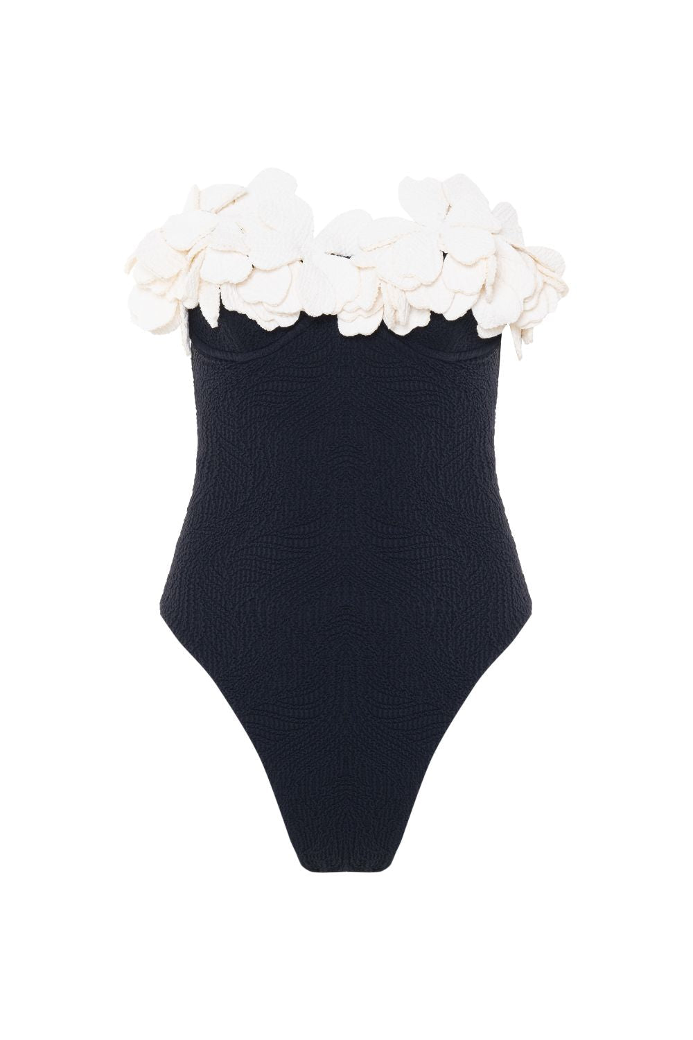 BREEZE JACQUARD FLOWER APPLIQUE ONE PIECE SET