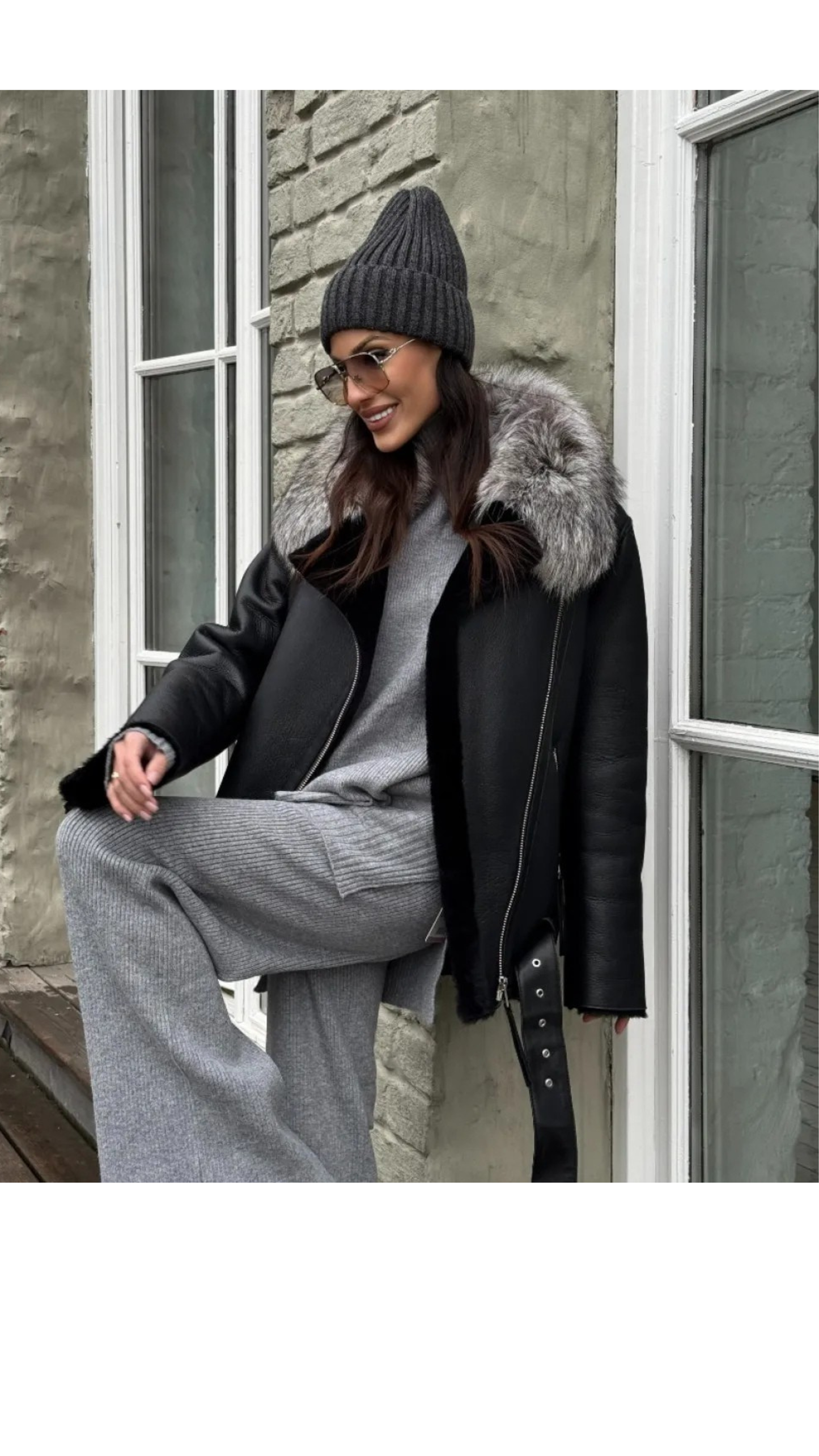 Tuscana Shearling Biker Jacket