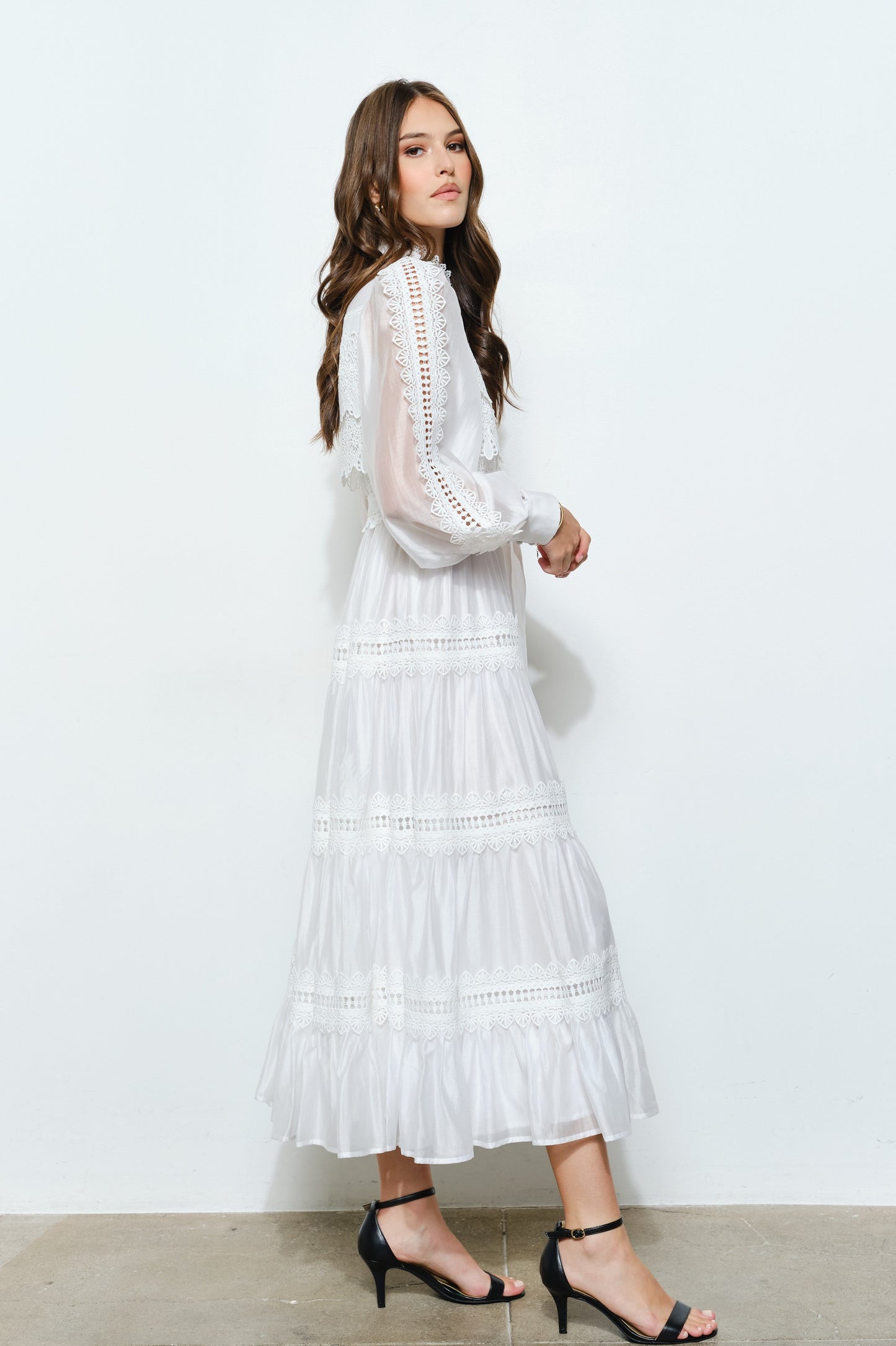 Ivory Romance Lace Maxi Dress
