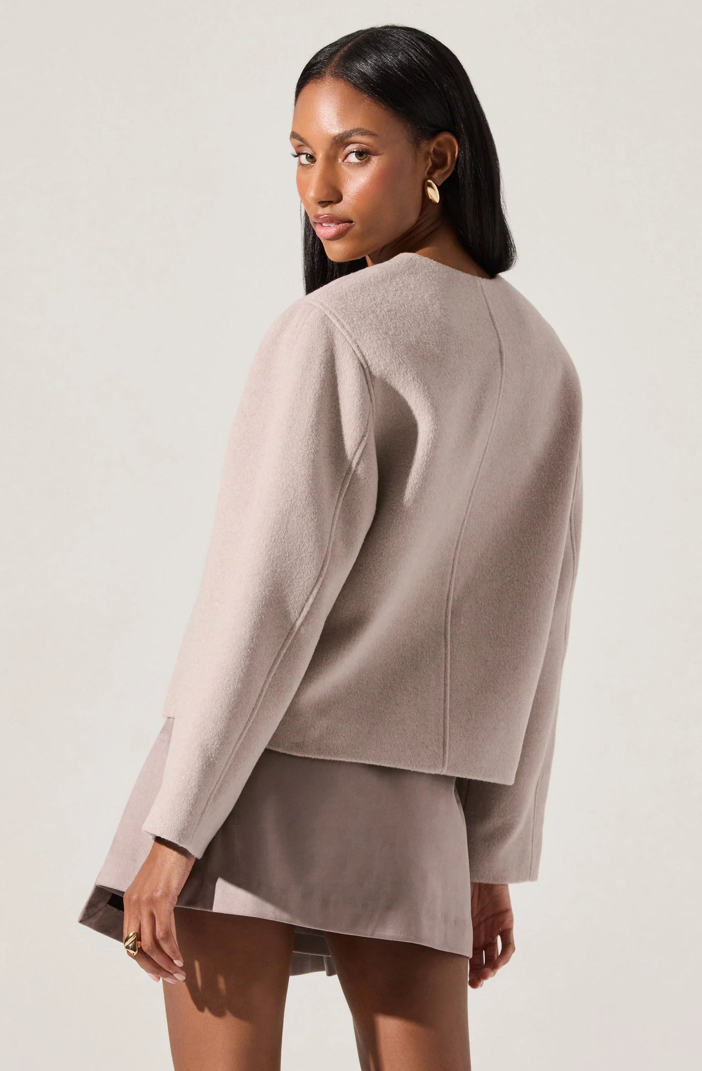Jennah Wool-Blend Wrap Jacket