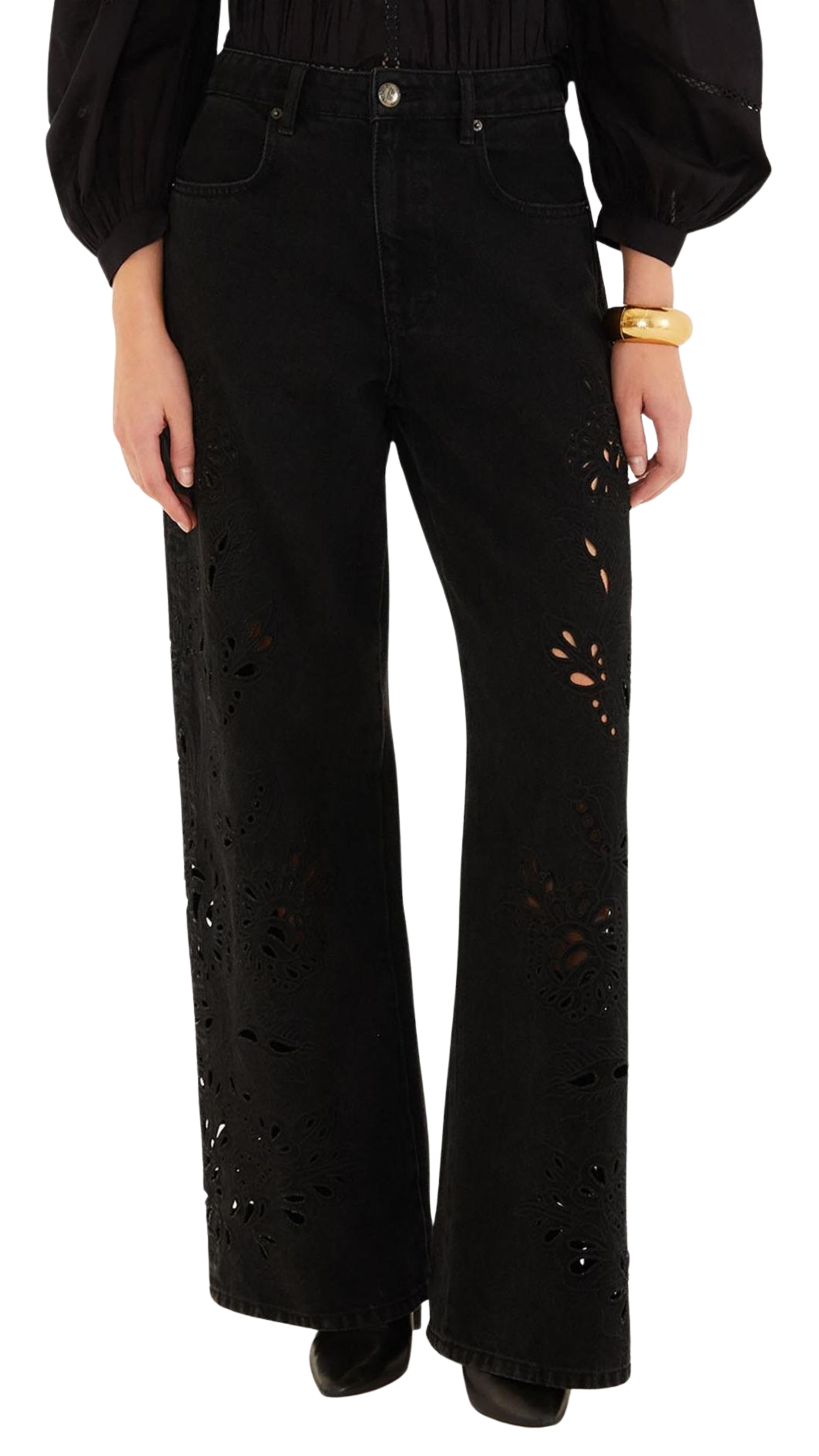 Richelieu high-rise wide leg Denim pants
