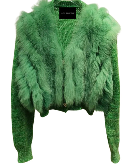 Sima Fox Cardigan- green