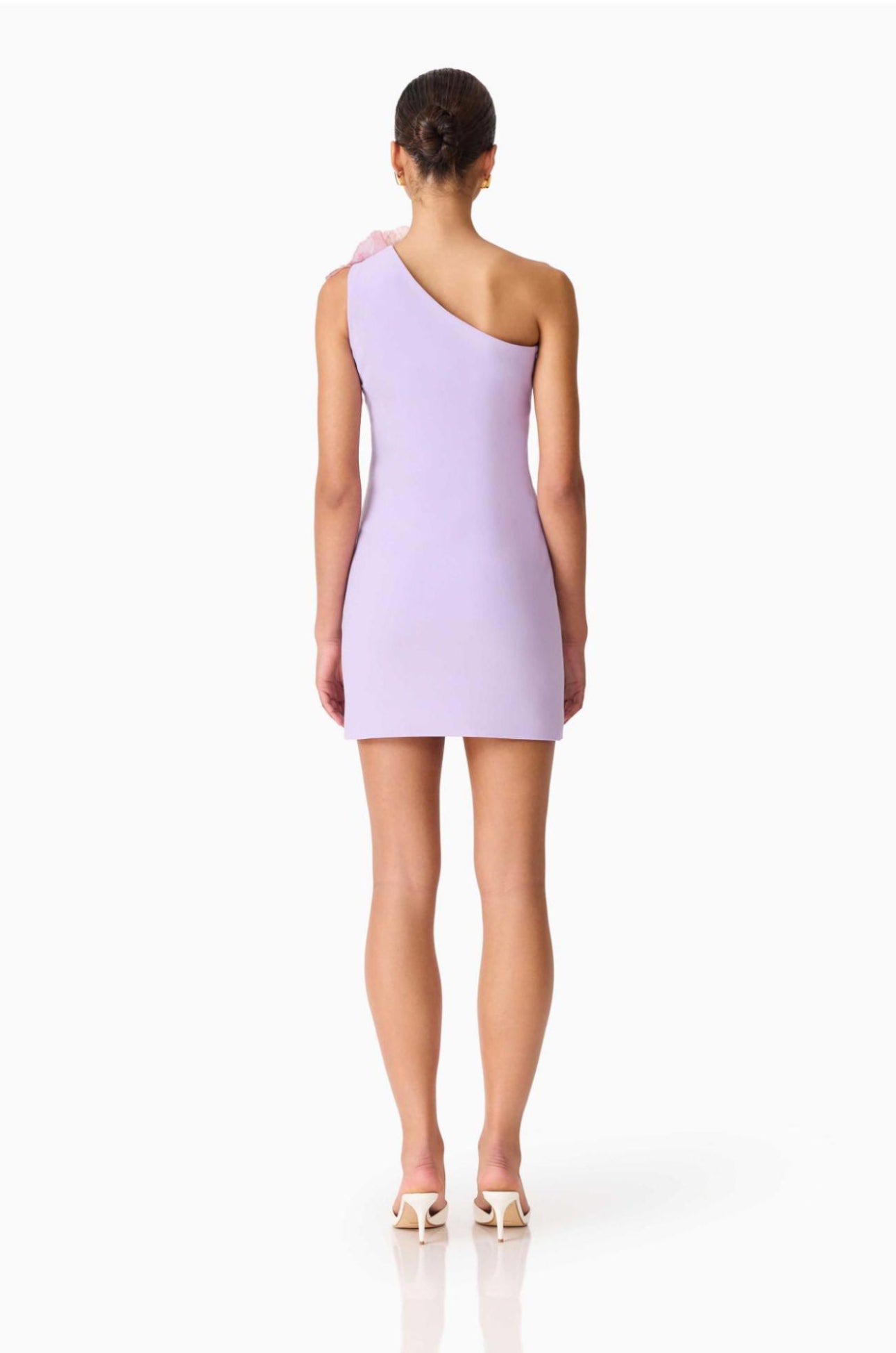 Hope One Shoulder Mini Dress in Purple