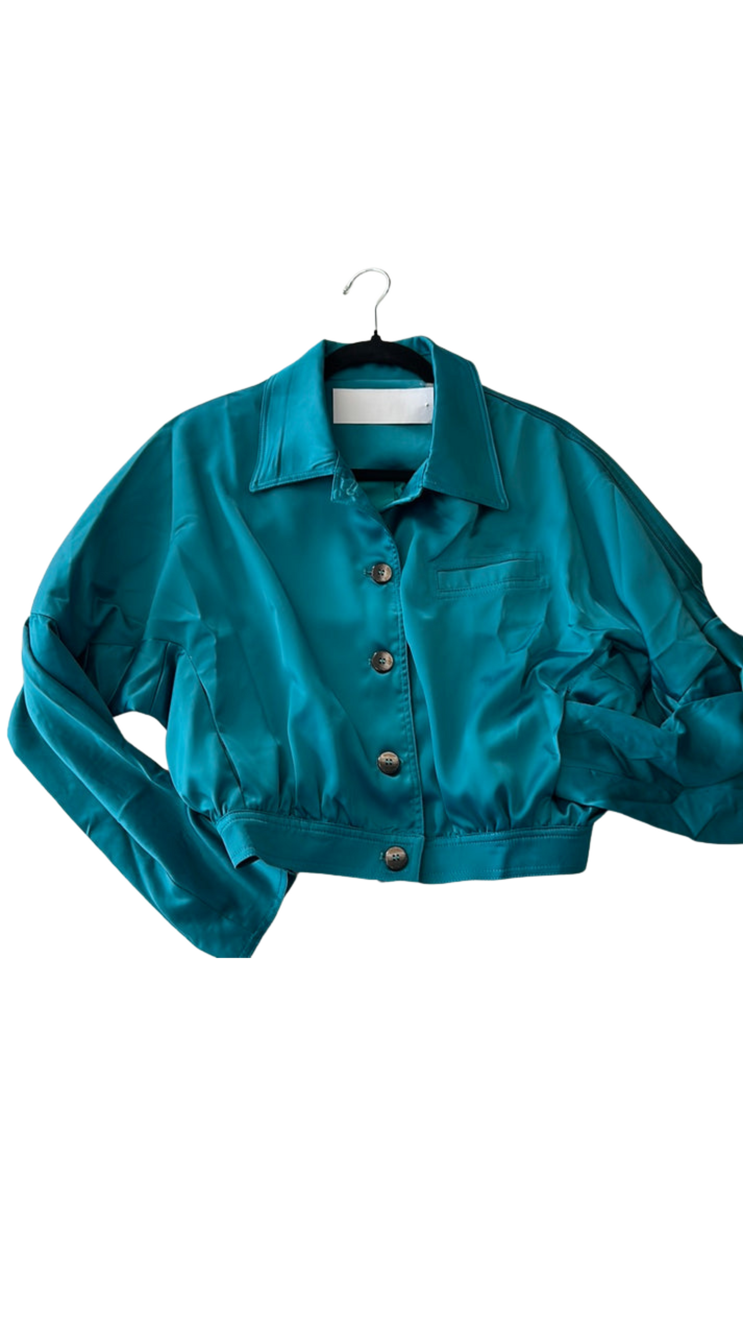 The Teal Deal Satin jacket