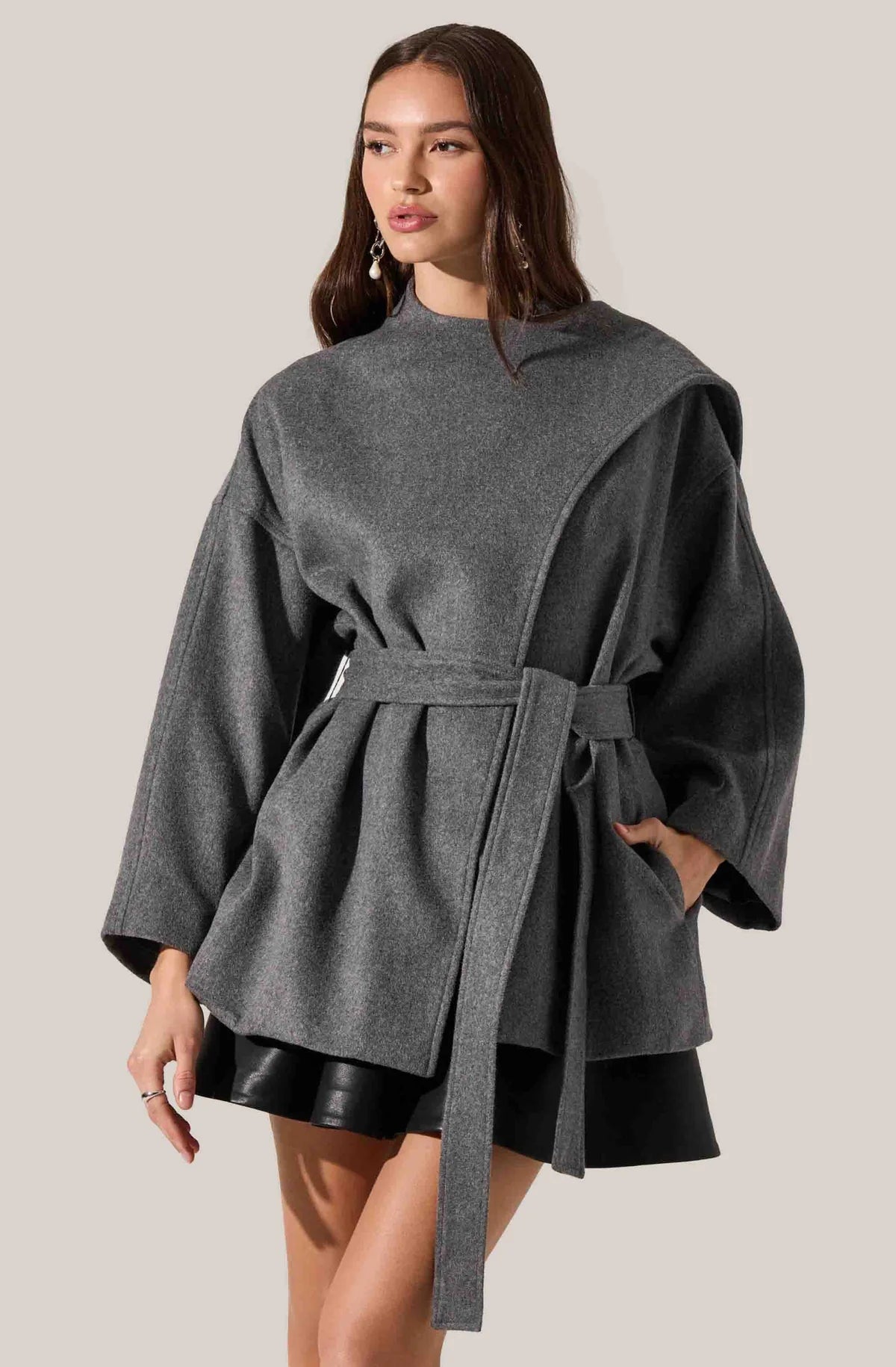Elaxi Oversized Wrap Scarf Coat