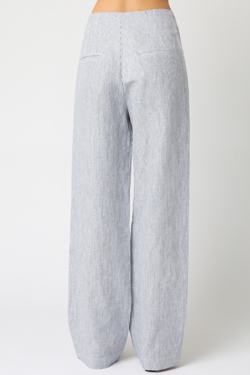 Zuni Linen Pants Set-Blue