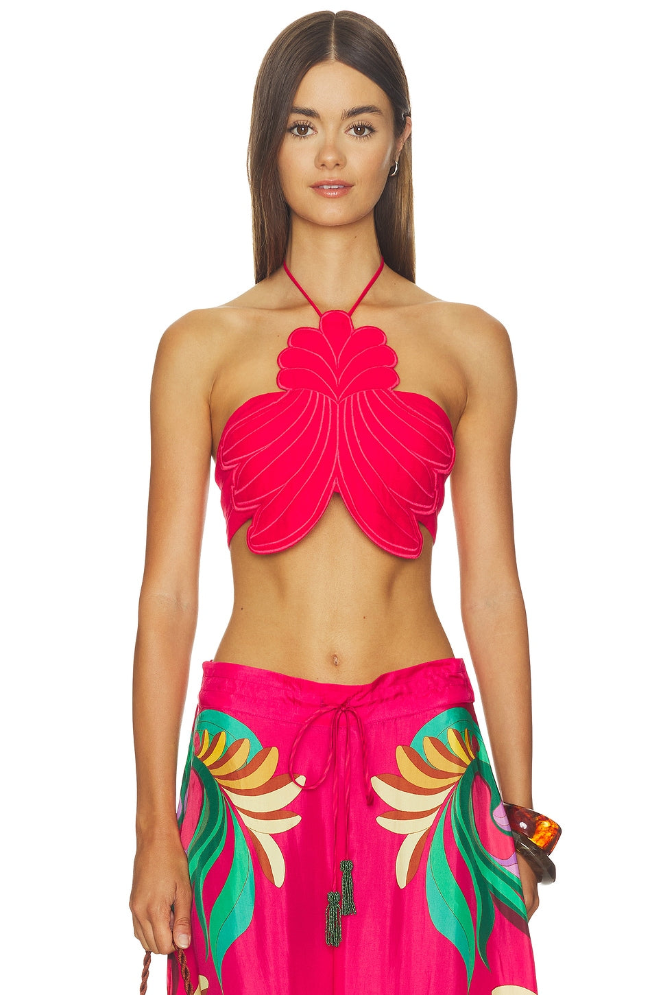 Red 3d Shell Pants Set